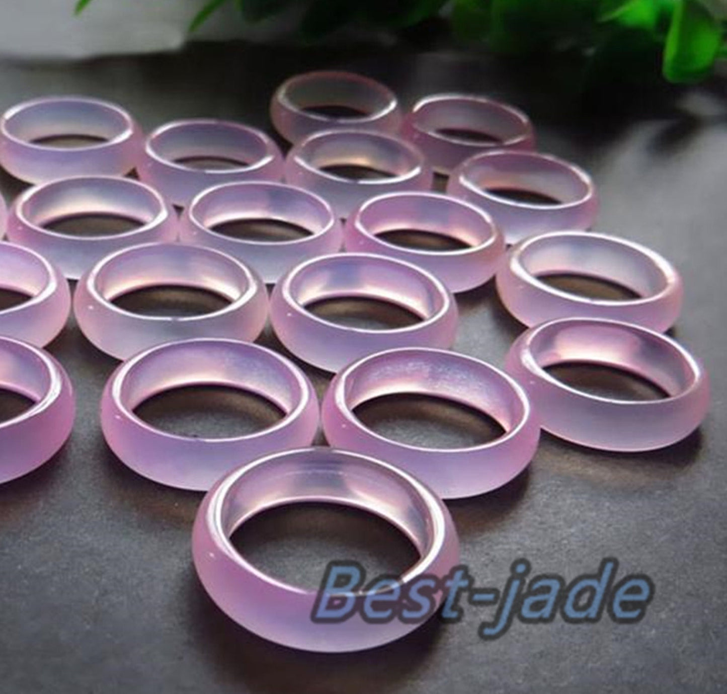 US Size 6-10 Transparent jade ring Wholesale 6 Colors Natural agate Blue Yellow White Black Red Pink gemstone Lady jasper ring Jewelry gift