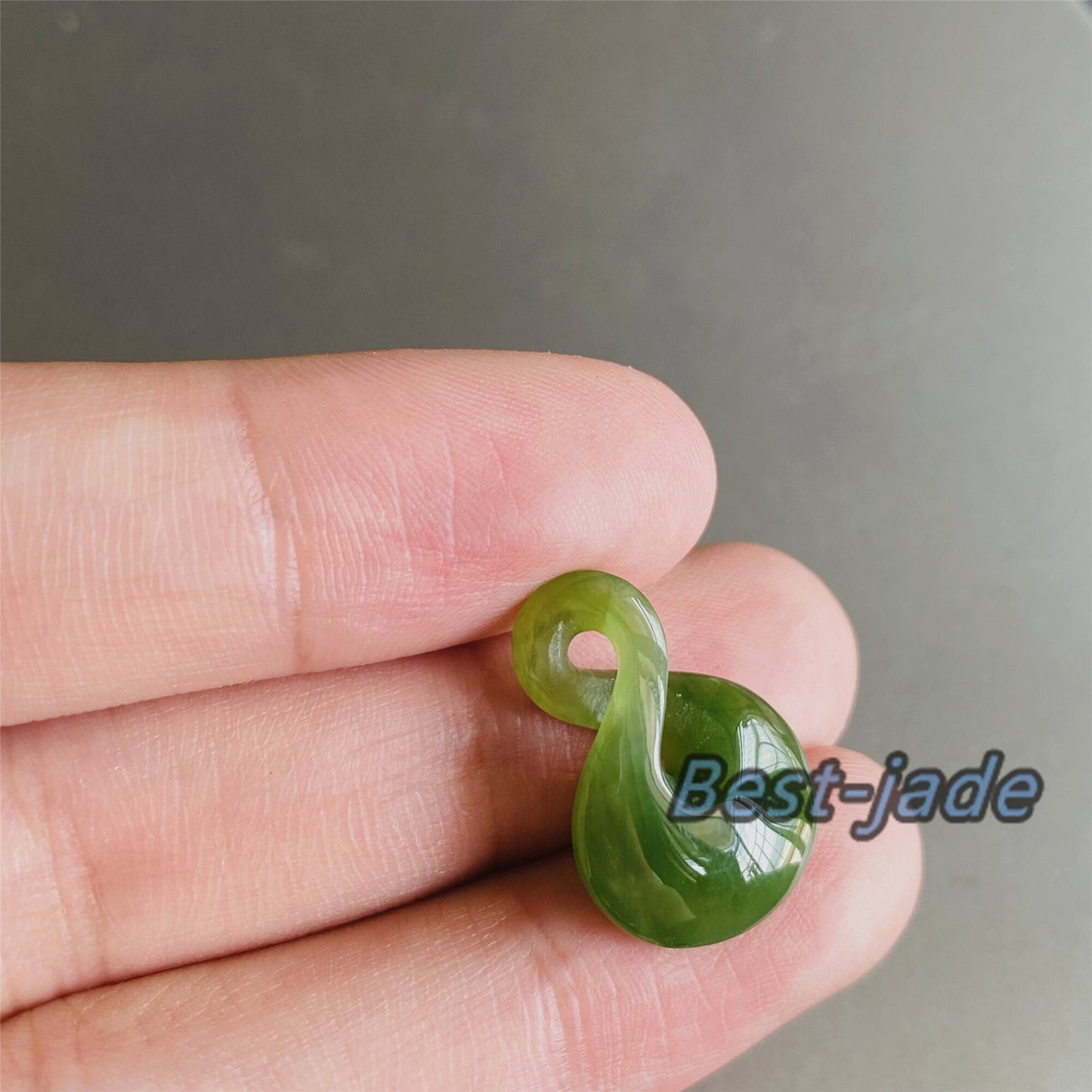 Real Green Nephrite Jade Baby Kid Pendant DIY earrings Maori Style Greenstone Pounamu Canadian jasper Koru Aquaman Fish Hook Small Necklace