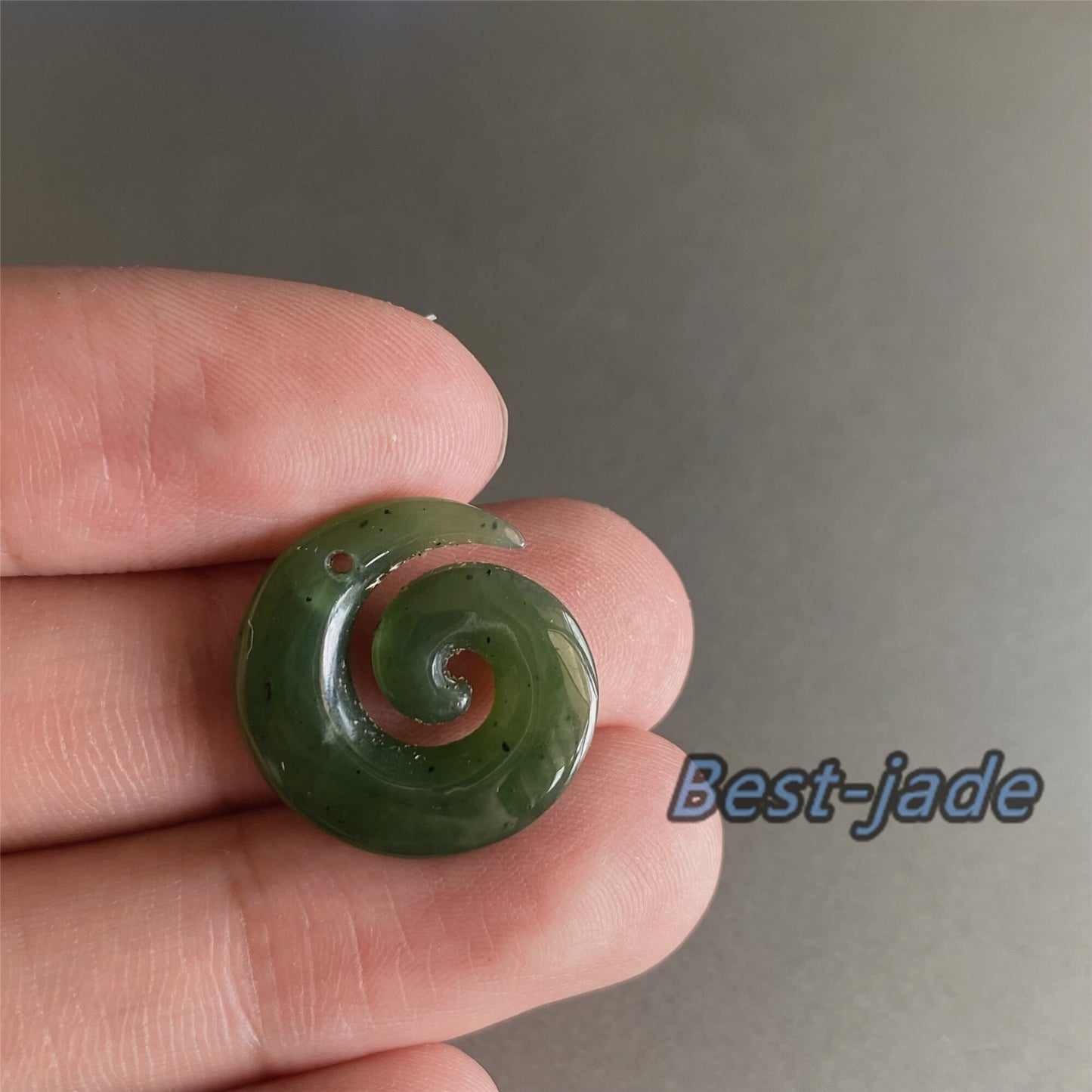 1Pair Disc hook Natural Green Nephrite Jade Pendant DIY earrings Maori Style Greenstone Pounamu Canadian JADE Jewelry Necklace