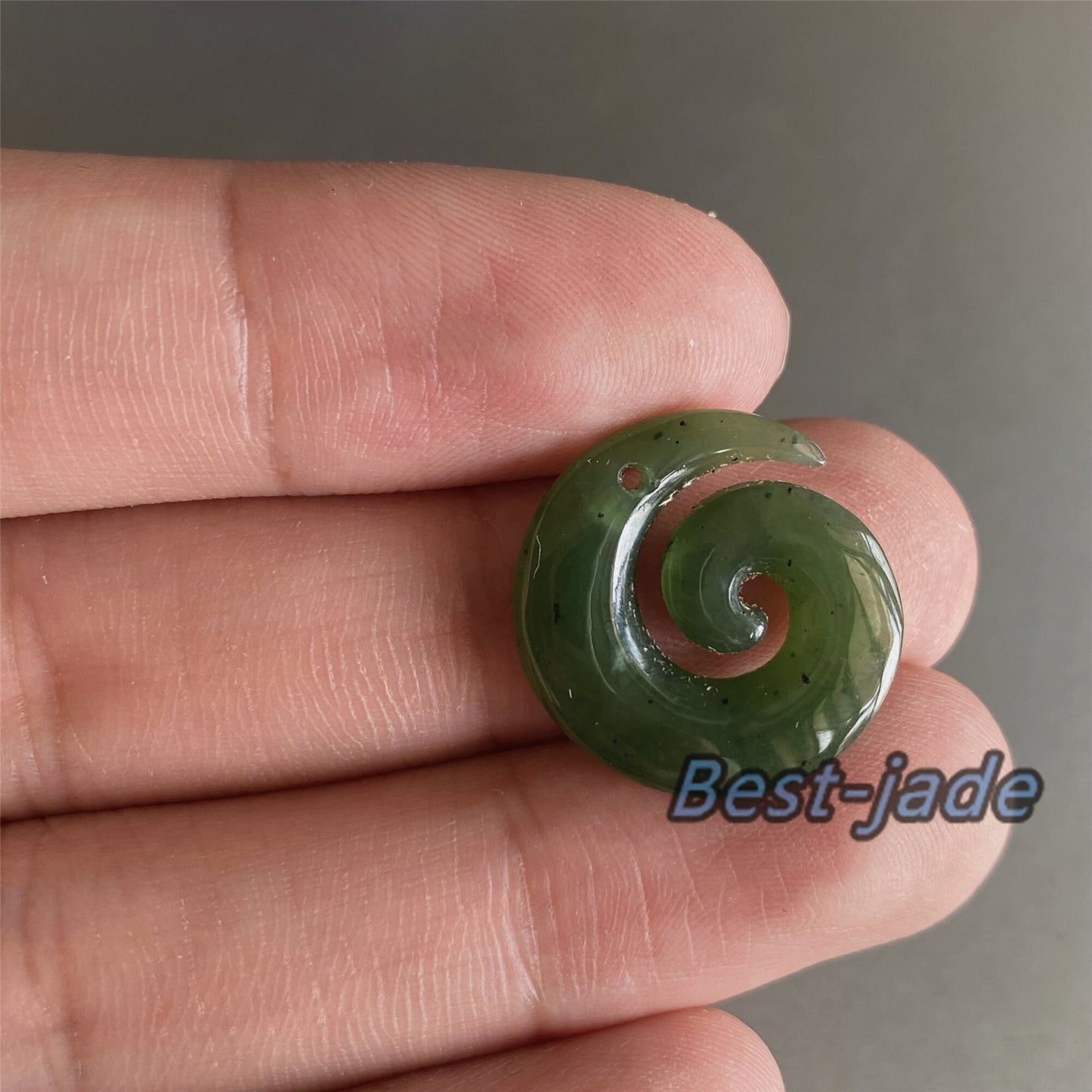 1Pair Disc hook Natural Green Nephrite Jade Pendant DIY earrings Maori Style Greenstone Pounamu Canadian JADE Jewelry Necklace