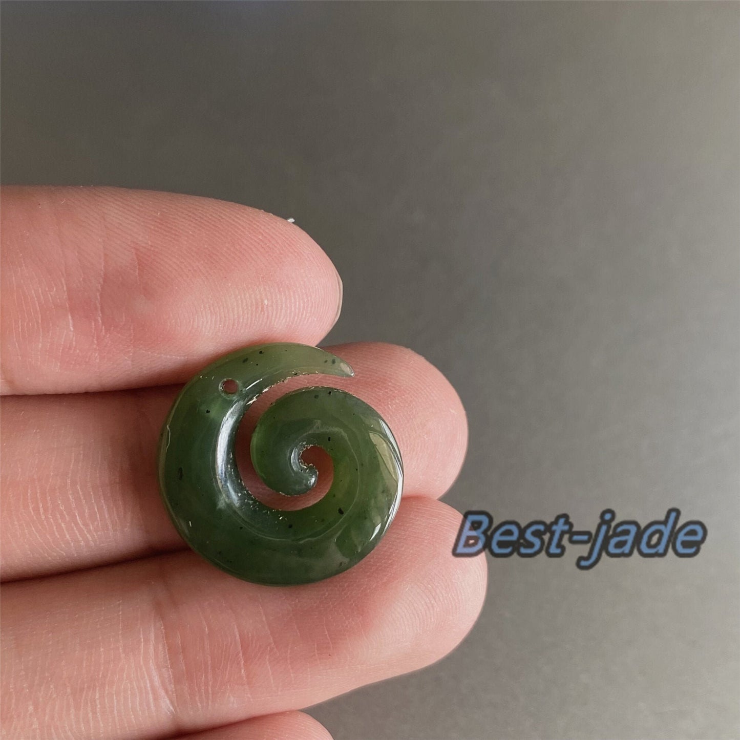 1Pair Disc hook Natural Green Nephrite Jade Pendant DIY earrings Maori Style Greenstone Pounamu Canadian JADE Jewelry Necklace