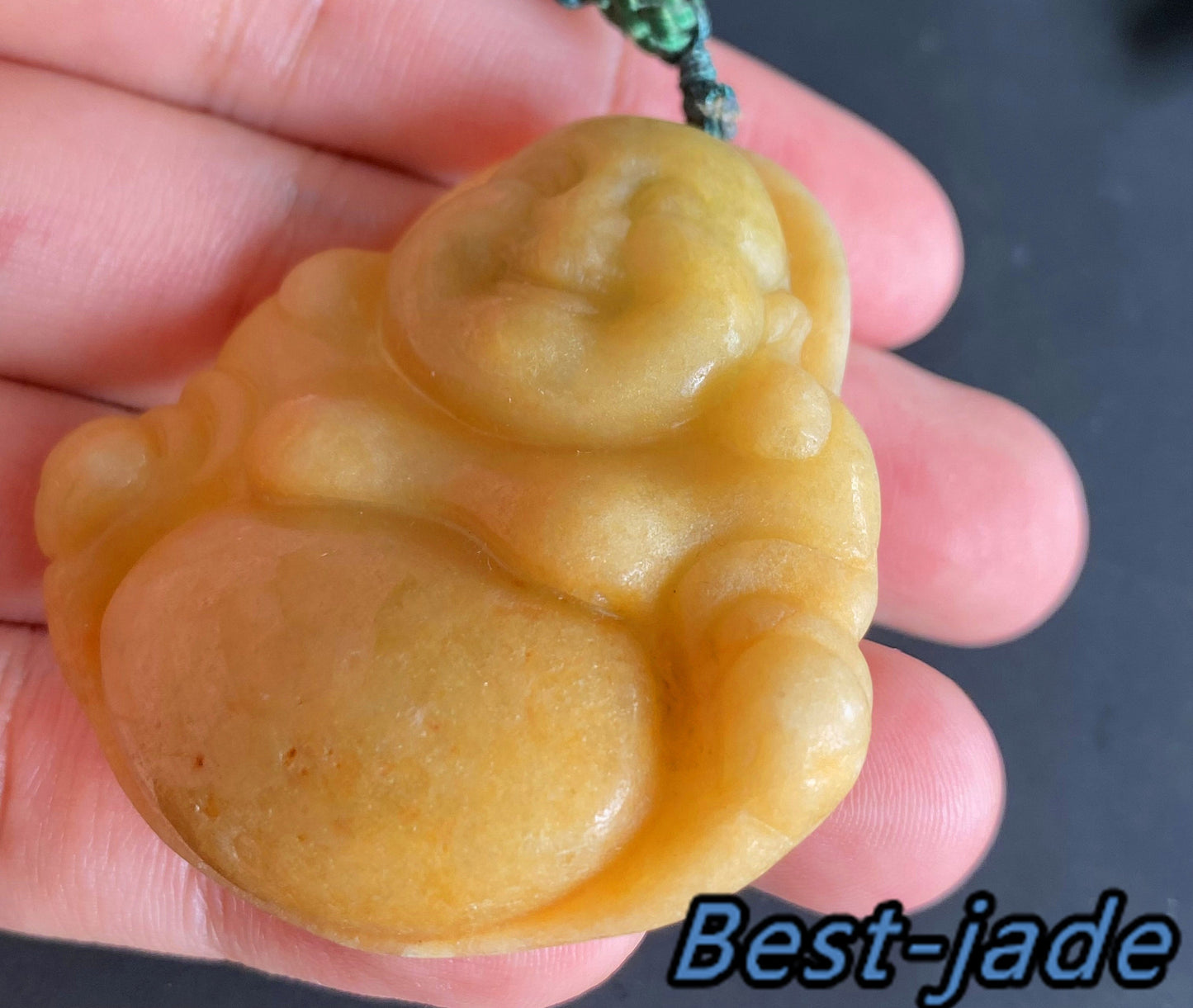 BIG Buddha Grade A Jade Natural Yellow Burma Jadeite Beads Hand Carved Man Lady pendant Gemstone Ice Type A Jadeite 翡翠 佛 吊坠