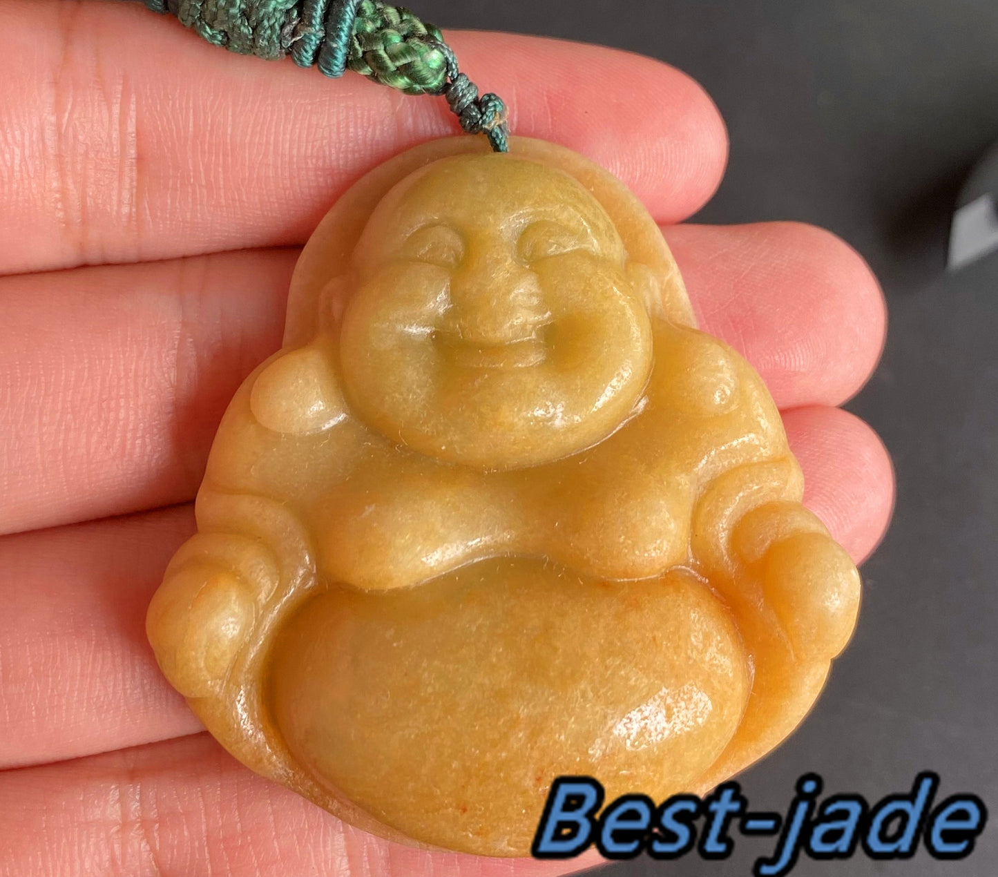 BIG Buddha Grade A Jade Natural Yellow Burma Jadeite Beads Hand Carved Man Lady pendant Gemstone Ice Type A Jadeite 翡翠 佛 吊坠