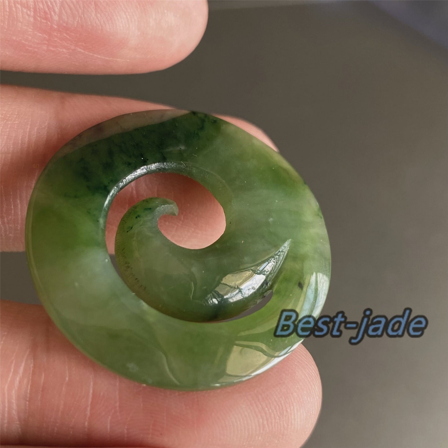 1Pair Disc hook Natural Green Nephrite Jade Pendant DIY earrings Maori Style Greenstone Pounamu Canadian JADE Jewelry Necklace