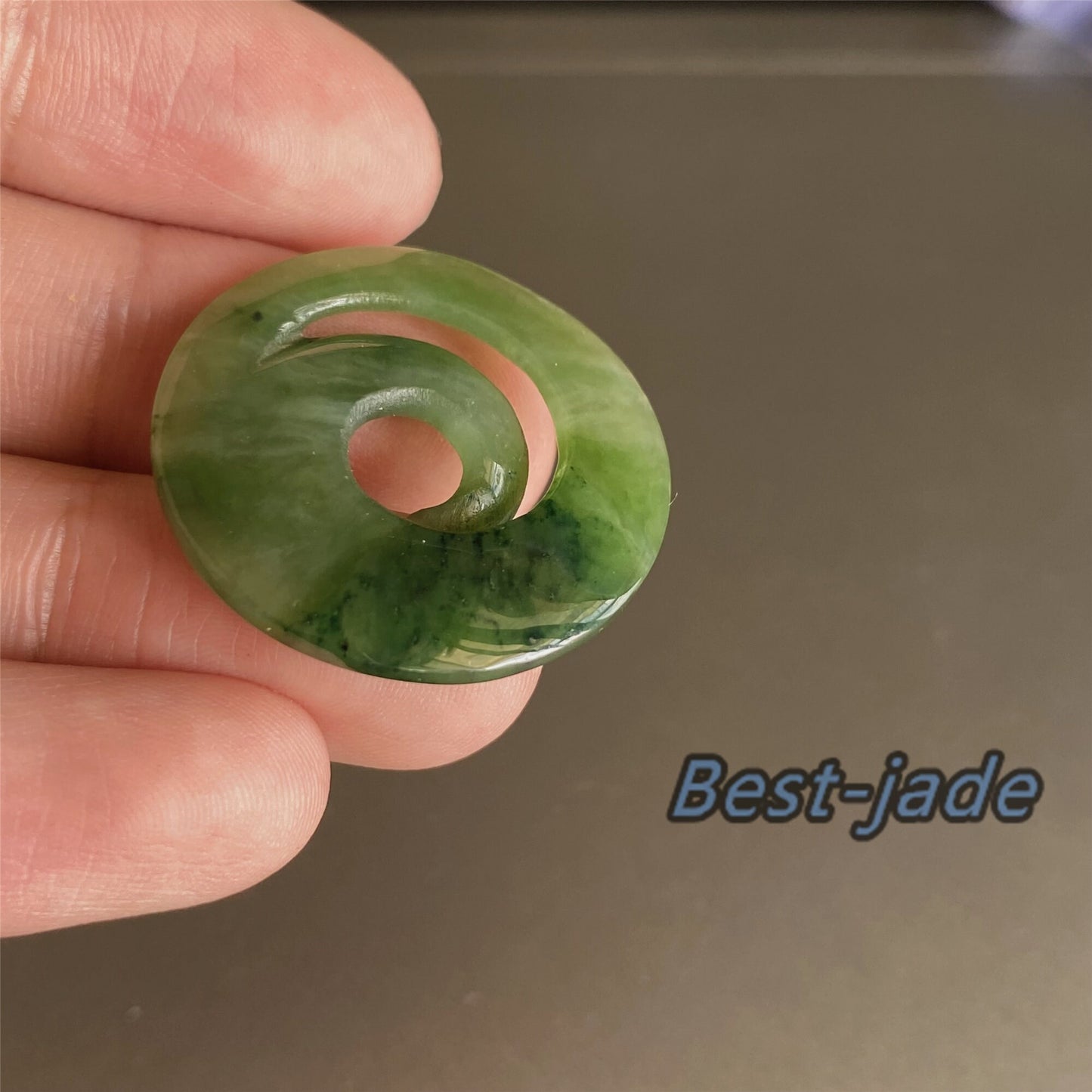 1Pair Disc hook Natural Green Nephrite Jade Pendant DIY earrings Maori Style Greenstone Pounamu Canadian JADE Jewelry Necklace