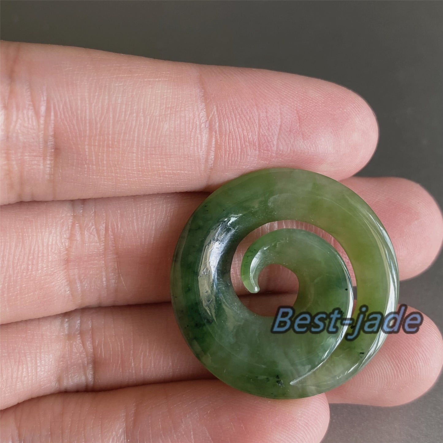 1Pair Disc hook Natural Green Nephrite Jade Pendant DIY earrings Maori Style Greenstone Pounamu Canadian JADE Jewelry Necklace