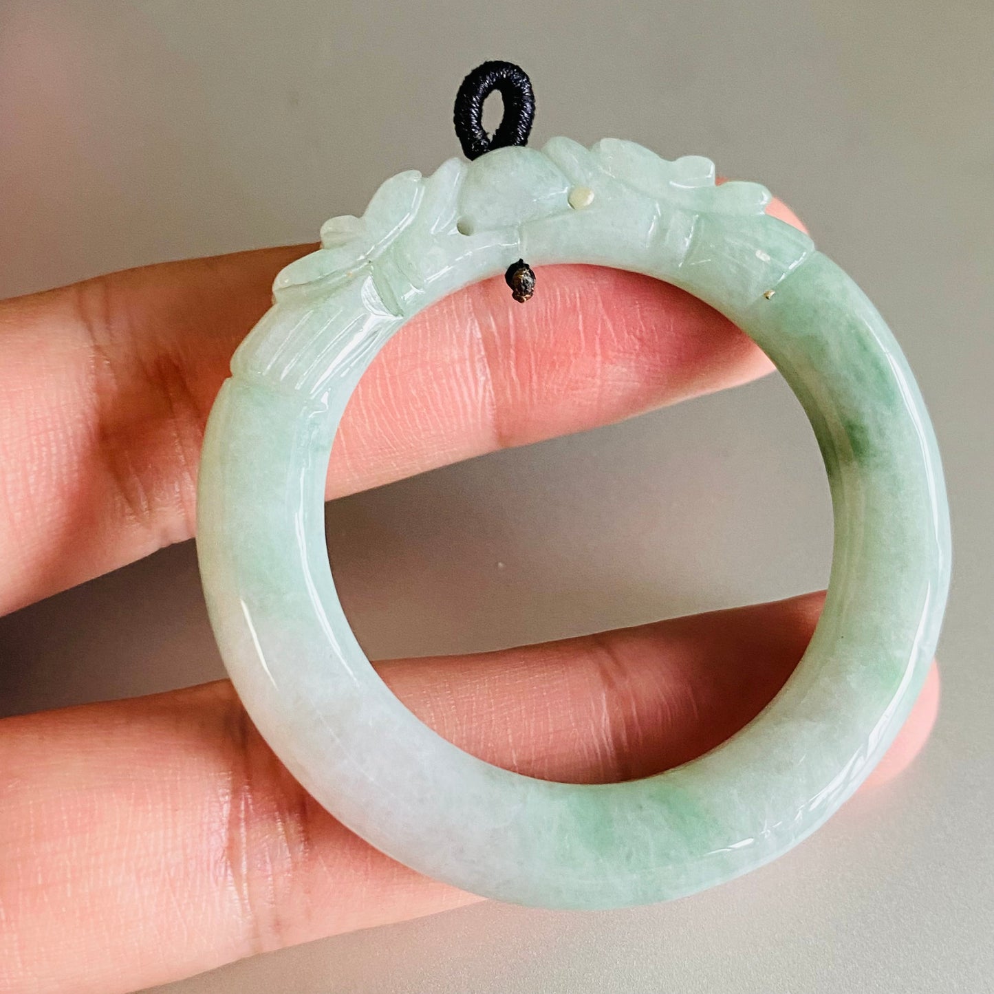 Dragon Natural Green Grade A jade ICE Round Beads baby bagnle Pendant rings Burma Myanmar Jadeite doughnut Jewelry 翡翠A货 平安扣