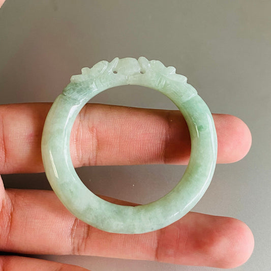 Dragon Natural Green Grade A jade ICE Round Beads baby bagnle Pendant rings Burma Myanmar Jadeite doughnut Jewelry 翡翠A货 平安扣