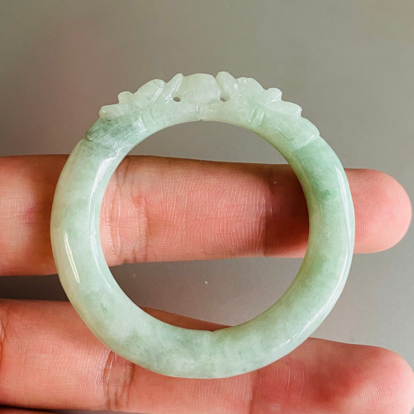 Dragon Natural Green Grade A jade ICE Round Beads baby bagnle Pendant rings Burma Myanmar Jadeite doughnut Jewelry 翡翠A货 平安扣