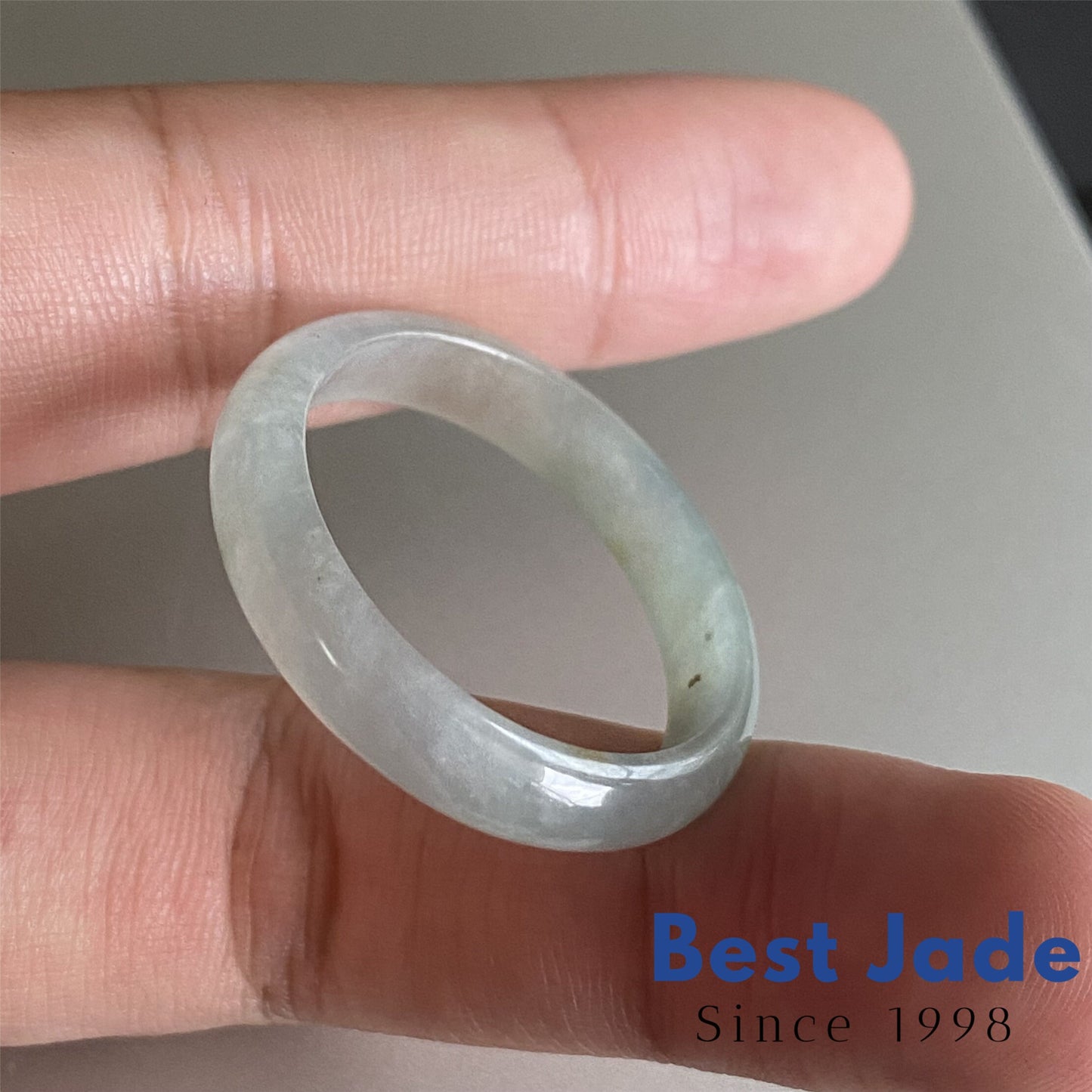 BIG 26.2mm Grade A jade Wide Band Ring Natural Real Jadeite Hand carved bead Green gemstone Burma Lady jadeware Type A stone finger ring