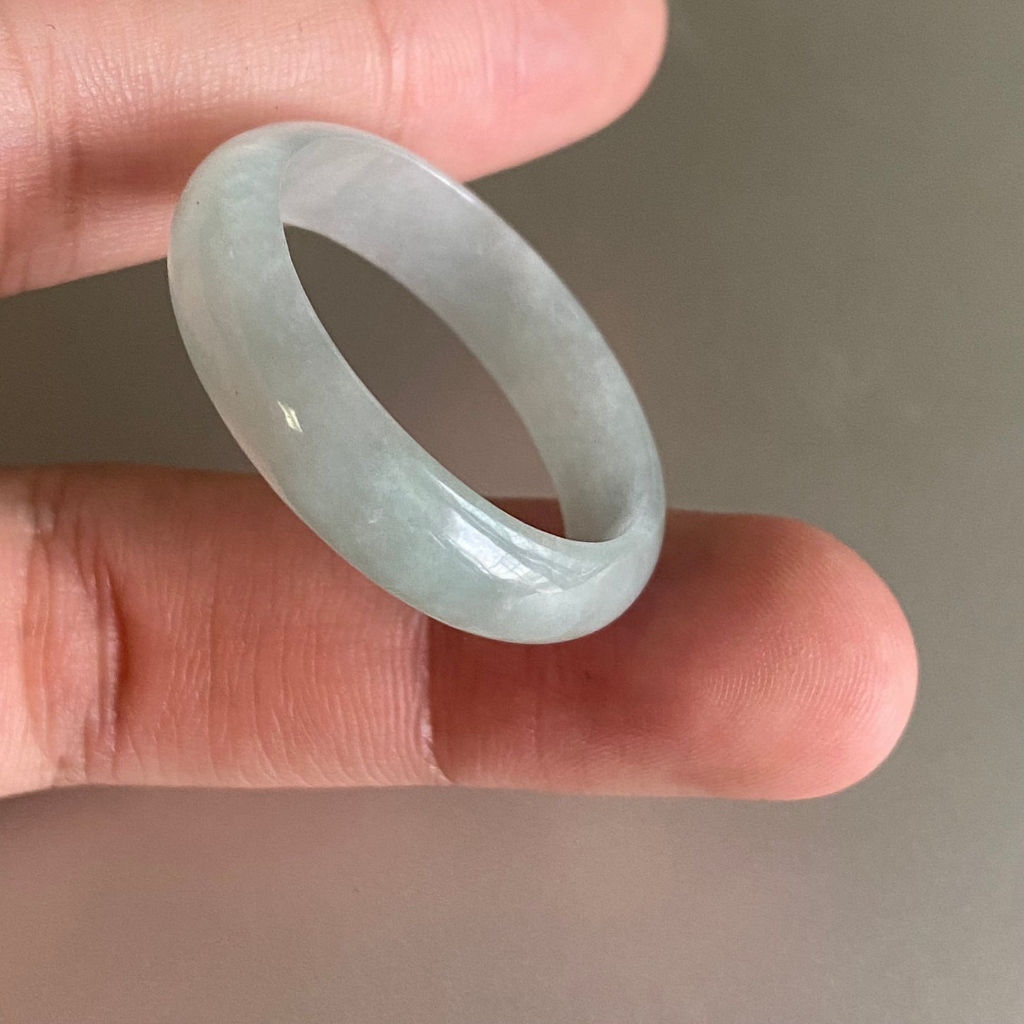 BIG 26.0mm Grade A jade Narrow Band Ring Natural Real Jadeite Hand carved bead Green gemstone Burma Lady jadeware Type A stone finger ring