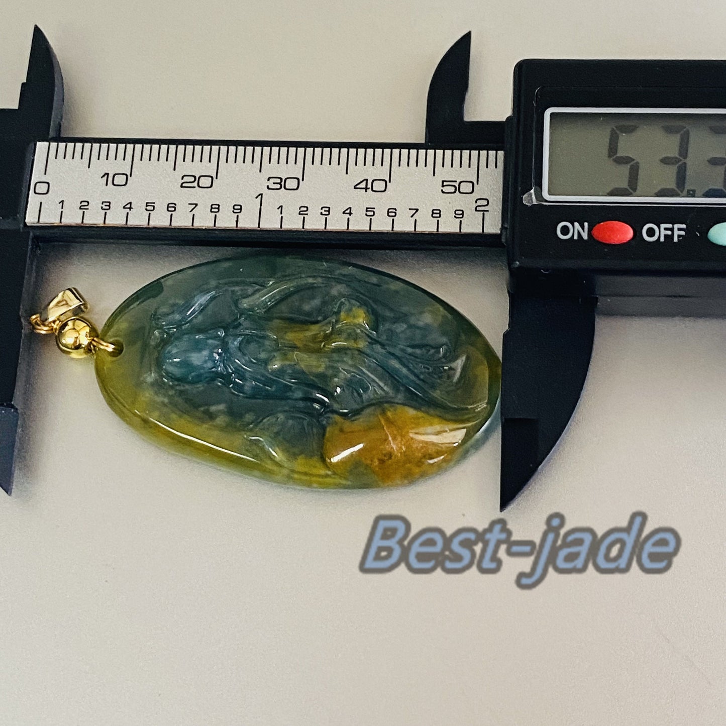 Natural Guatemalan jadeite Translucent Blue Grade A jade Guan yin Buddha pendant with 925 Sterling Silver button bail necklace jade bead