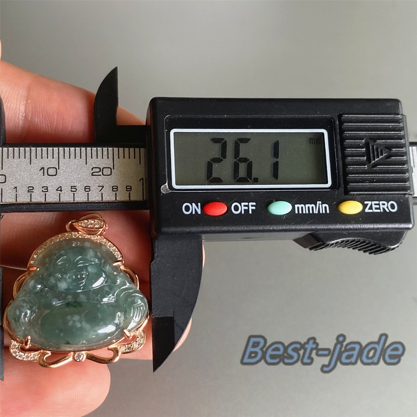 Natural Guatemalan jadeite Translucent Blue Grade A jade Guan yin Buddha pendant with 925 Sterling Silver button bail necklace jade bead 弥勒佛