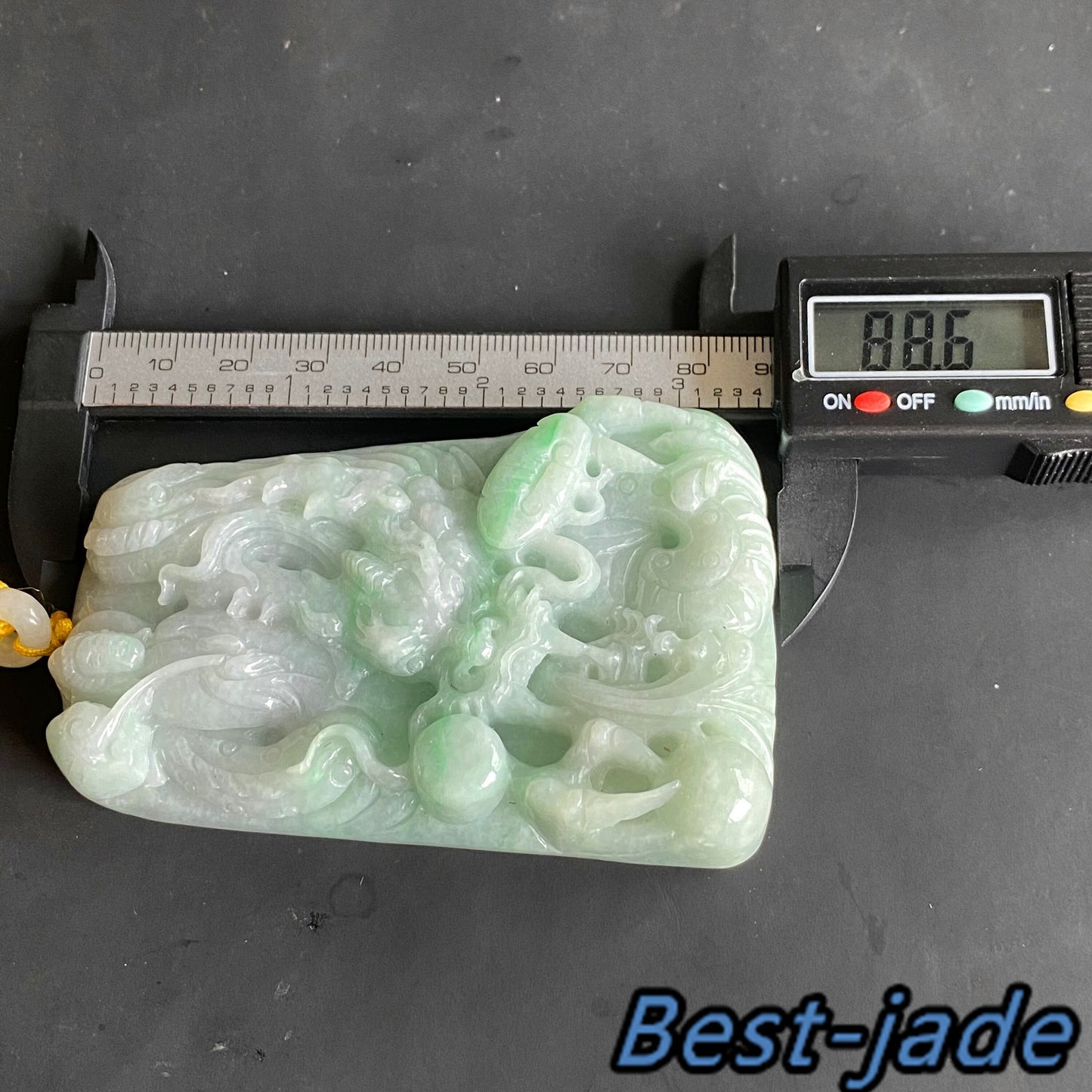 BIG Dragon Grade A jade Hand craved Natural Green Burma Jadeite man pendant necklace BEADS  ice Gemstone Green jadeit  jadéite 翡翠天然龙牌