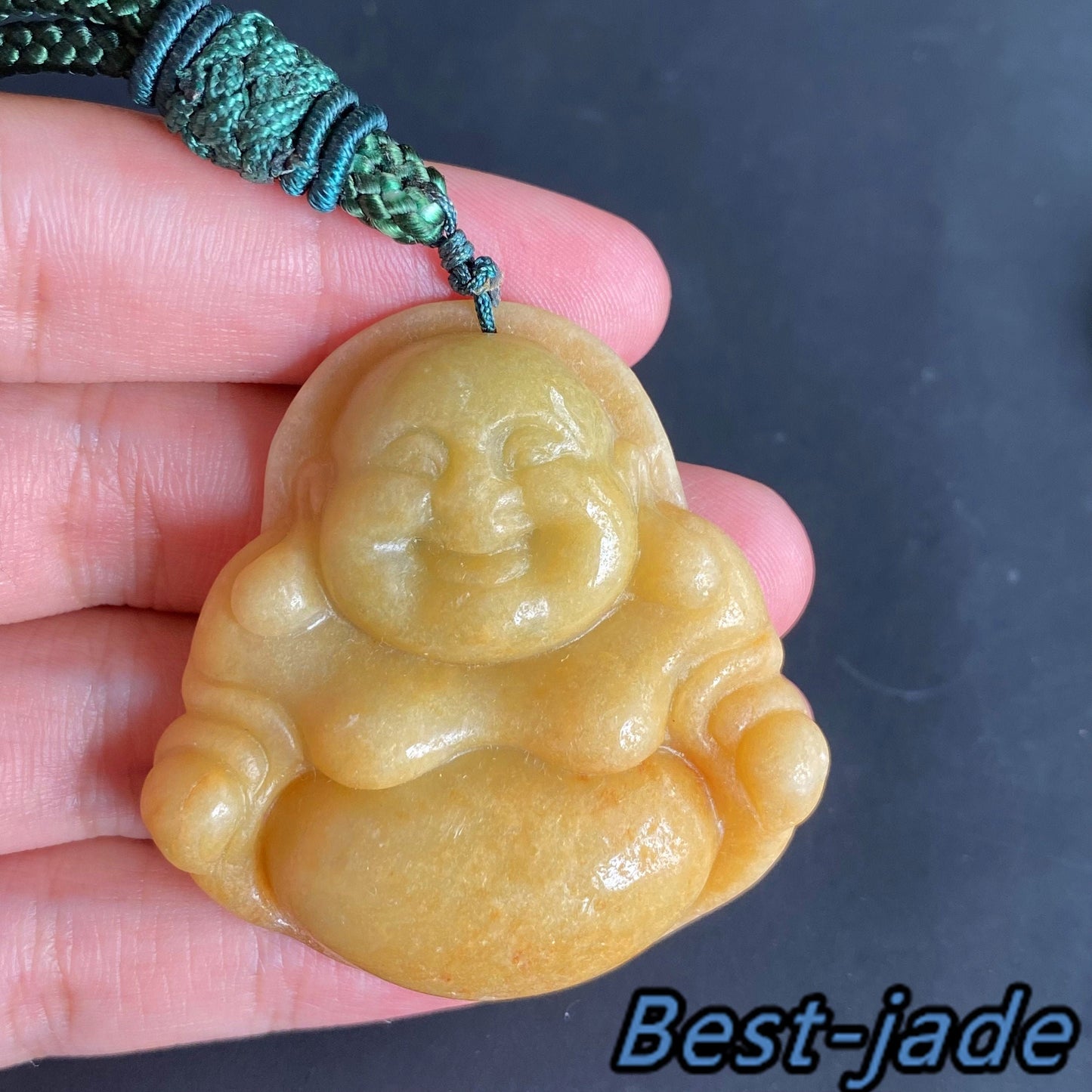 BIG Buddha Grade A Jade Natural Yellow Burma Jadeite Beads Hand Carved Man Lady pendant Gemstone Ice Type A Jadeite 翡翠 佛 吊坠