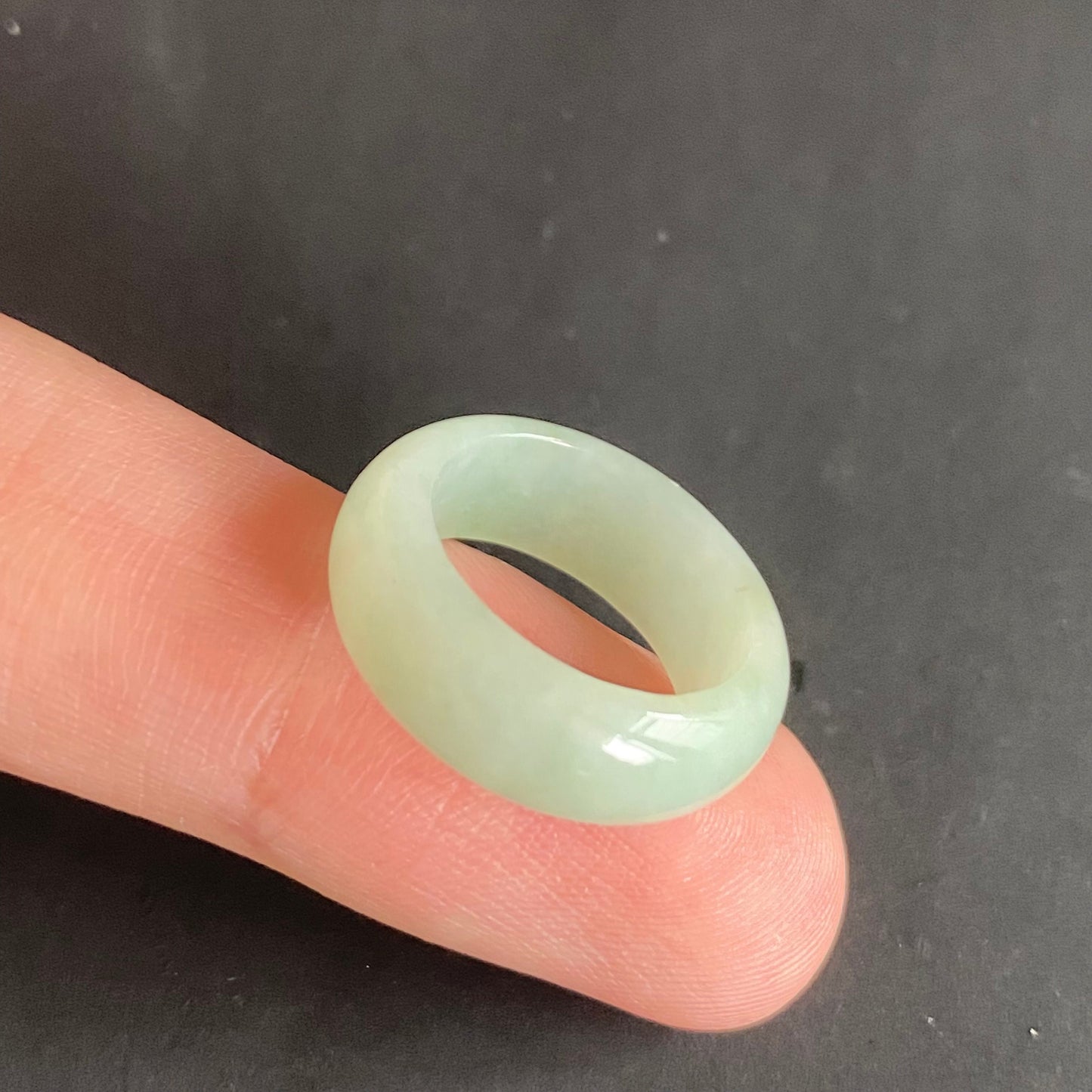 15.0mm green  flower Grade A jade Narrow Band Ring Natural Real Jadeite Hand carved bead gemstone Burma Lady jadeware rings Type A stone