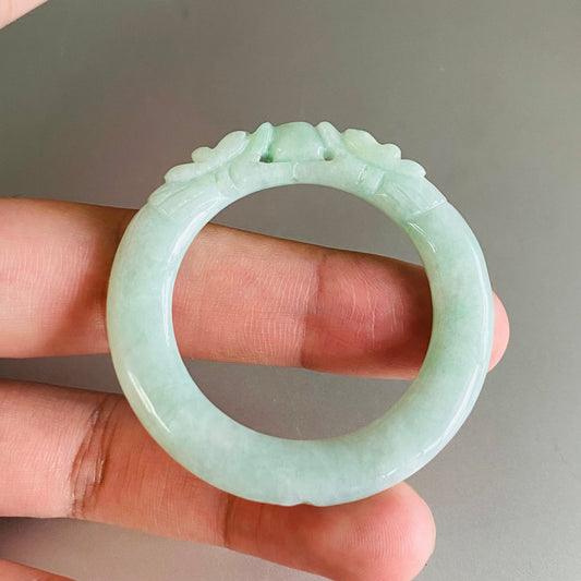 Dragon Natural Green Grade A jade ICE Round Beads baby bagnle Pendant rings Burma Myanmar Jadeite doughnut Jewelry 翡翠A货 平安扣