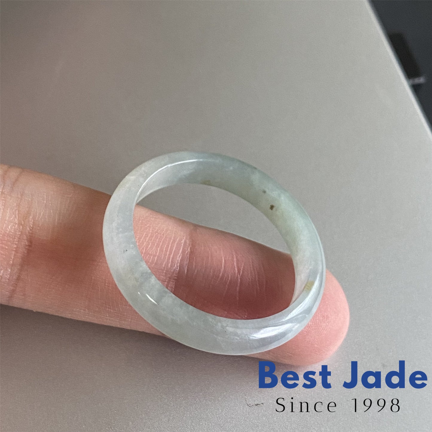 BIG 26.2mm Grade A jade Wide Band Ring Natural Real Jadeite Hand carved bead Green gemstone Burma Lady jadeware Type A stone finger ring