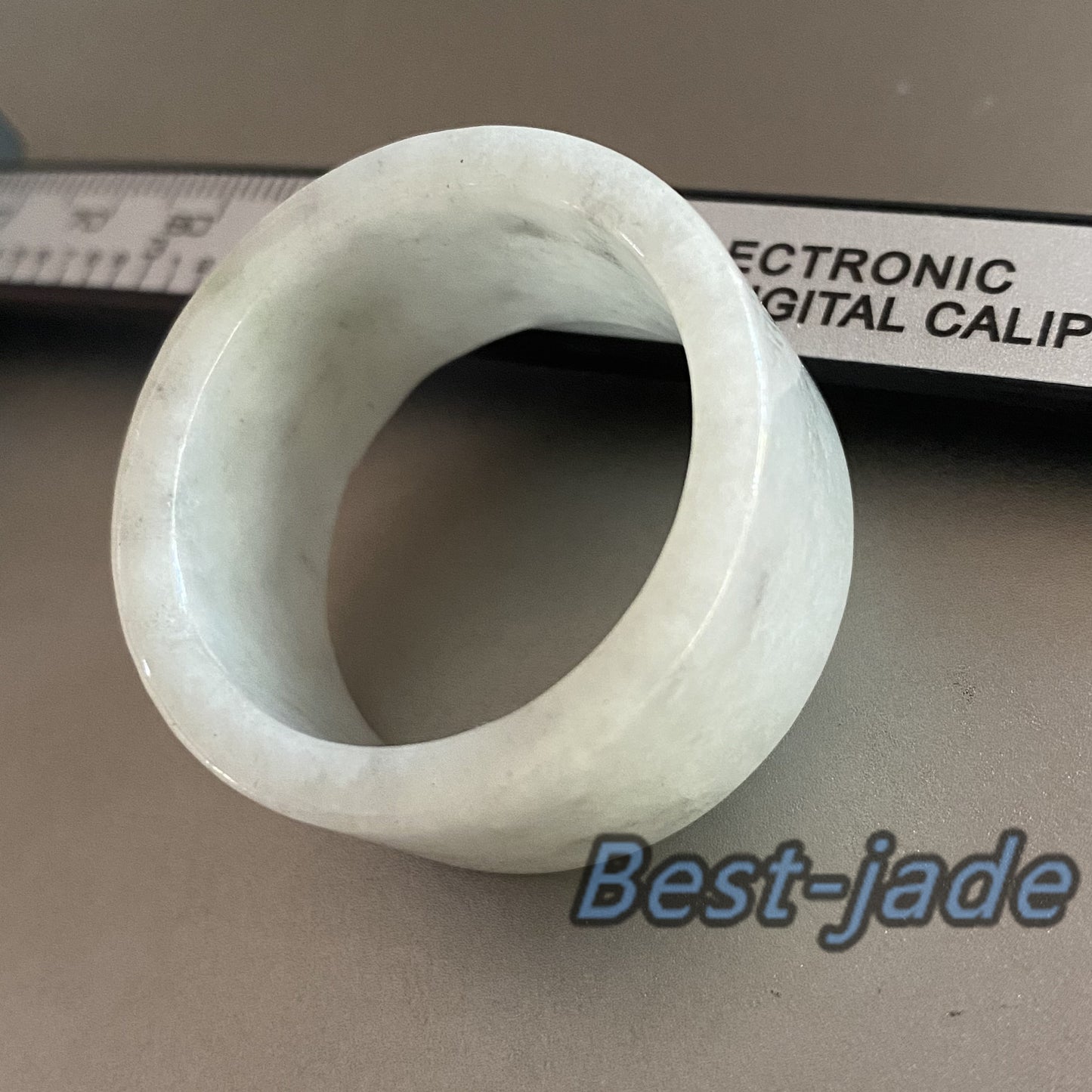 Huge 28.3mm Grade A jade Wide Band Ring Natural Real Jadeite Hand carved bead Green gemstone Burma Lady jadeware Type A stone finger ring