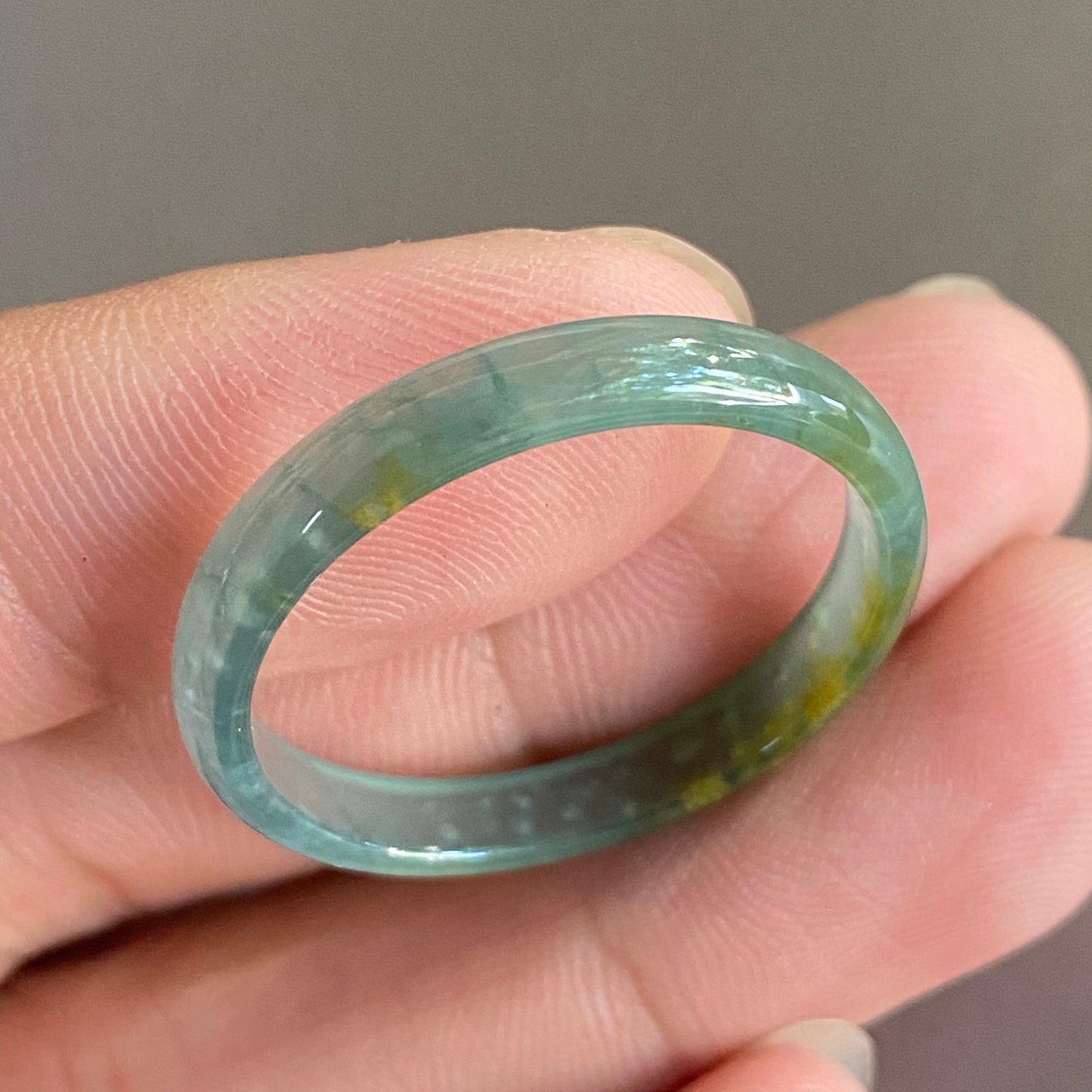 25.4mm huge Natural transparent Guatemala Jadeite wide rings Grade A Jade Blue gemstone men dragon Guatemalan jadeite ring