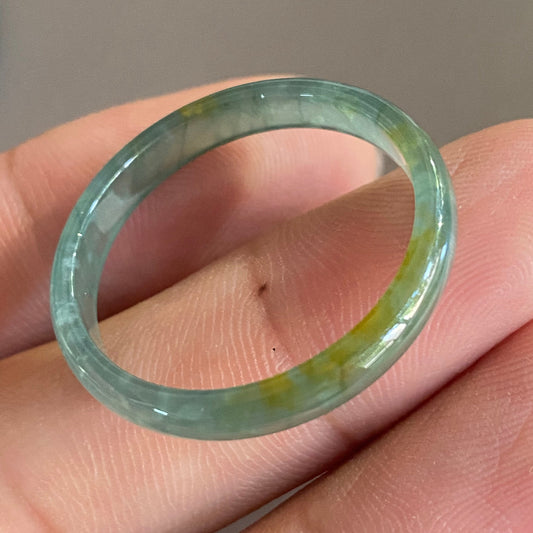 25.4mm huge Natural transparent Guatemala Jadeite wide rings Grade A Jade Blue gemstone men dragon Guatemalan jadeite ring