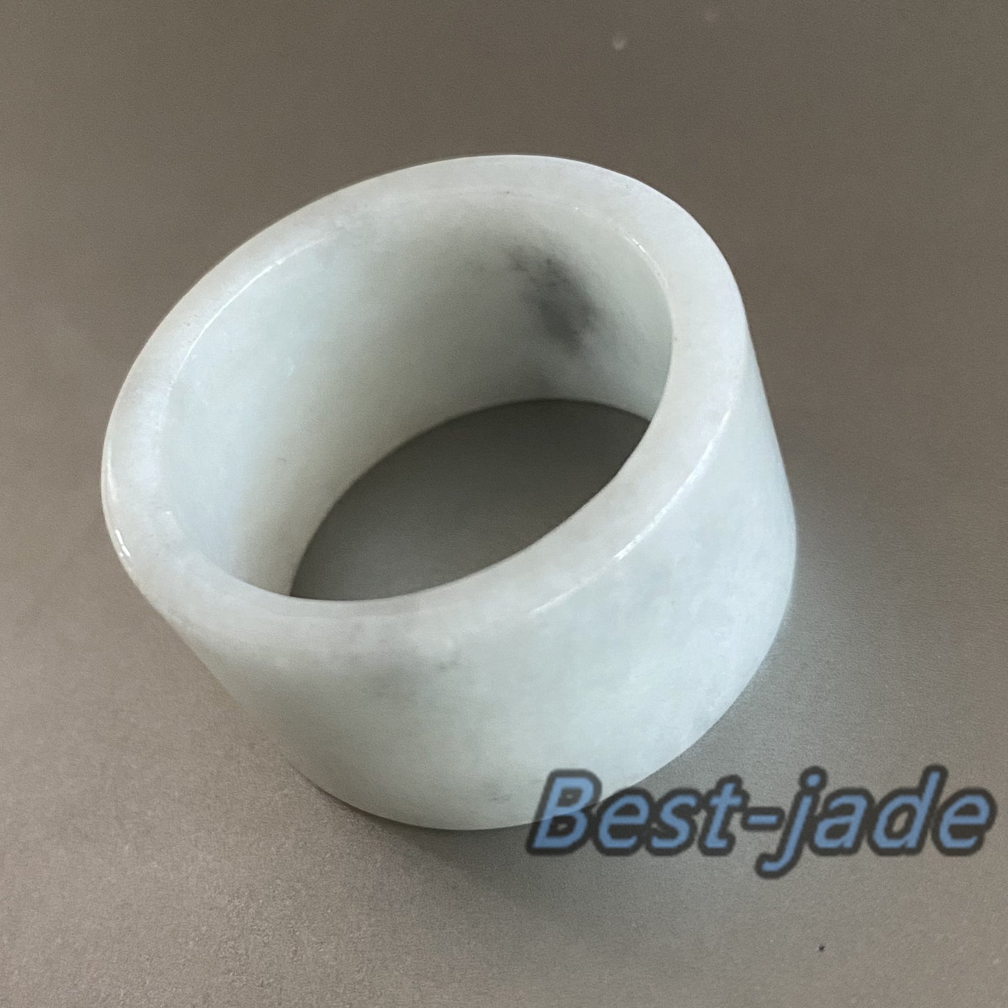 Huge 28.5mm Grade A jade Wide Band Ring Natural Real Jadeite Hand carved bead Green gemstone Burma Lady jadeware Type A stone finger ring