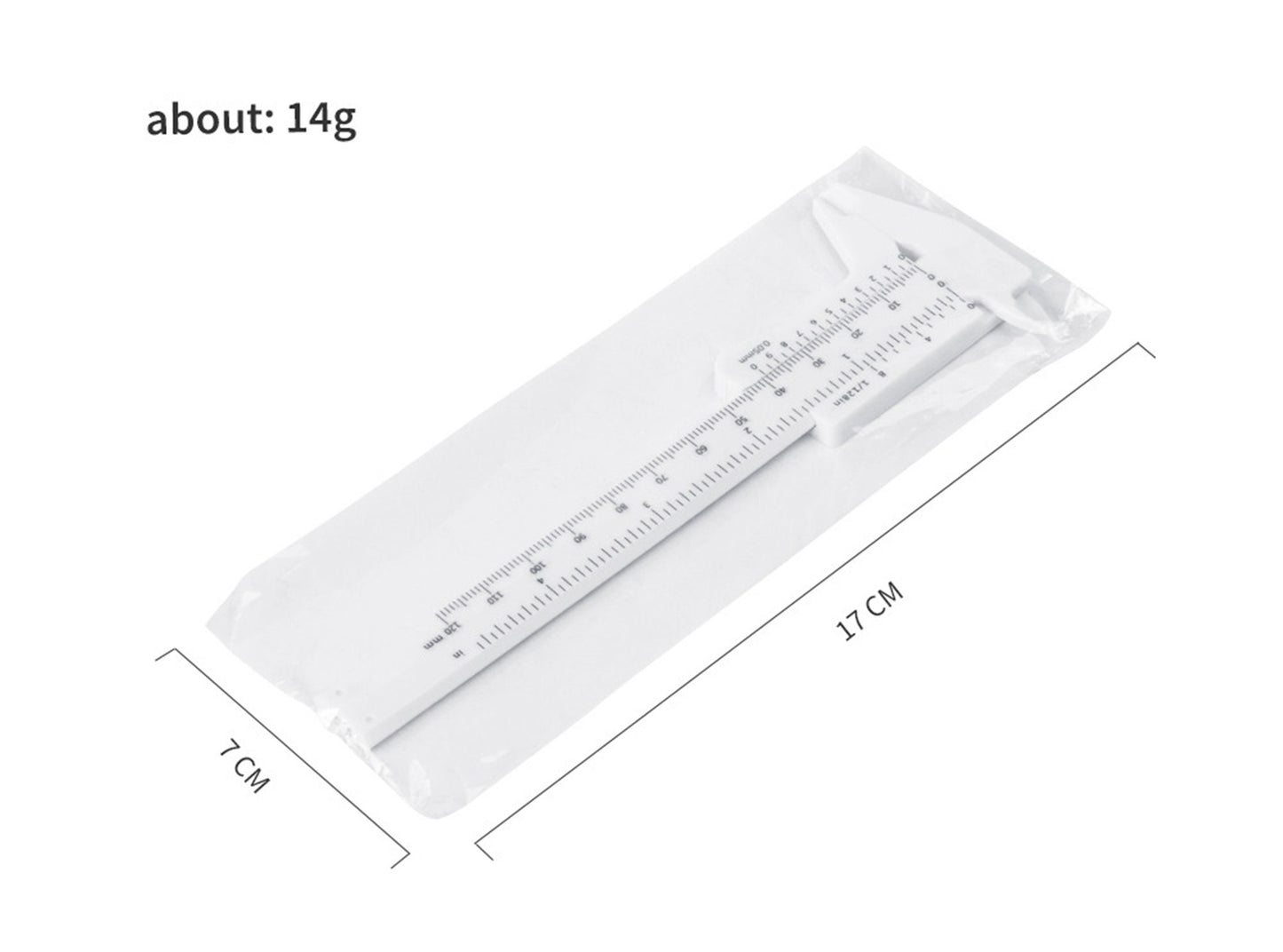 Jade Carving tools Plastic Caliper Carbon Fiber Vernier Calipers Gauge Inch/Metric Ruler pendant jade bangle inner size measuring tool