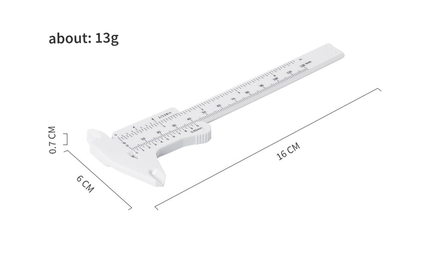 Jade Carving tools Plastic Caliper Carbon Fiber Vernier Calipers Gauge Inch/Metric Ruler pendant jade bangle inner size measuring tool