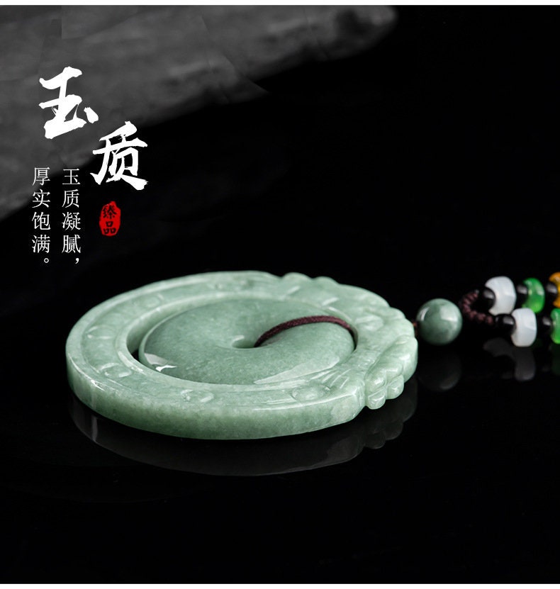 BIG donut ring Lucky Pendant Natural Grade A Dragon Green Jade ICE Burma jadeite Donut jade Roundness Doughnut Beads Perle Myanmar Jadeite