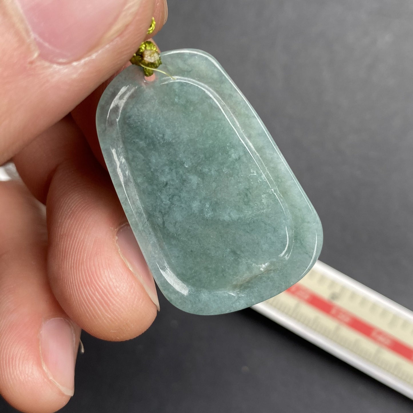 Natural Snowflakes Blue Jadeite Guatemalan jade Translucent Grade A jade Landscape  pendant scenery necklace jewelry jade gift 天然翡翠山水牌