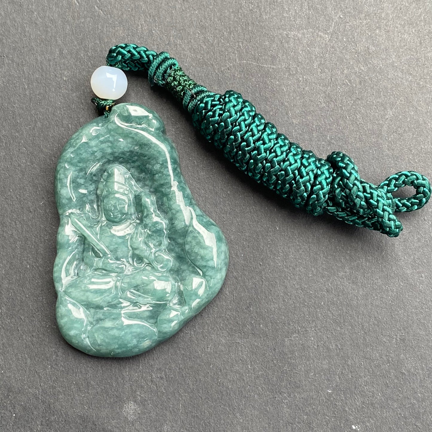 Natural Blue Yellow Jadeite top Guatemalan jadeite Translucent Grade A jade Guan yin Buddha Kwan yin pendant Buddhism necklace jade gift