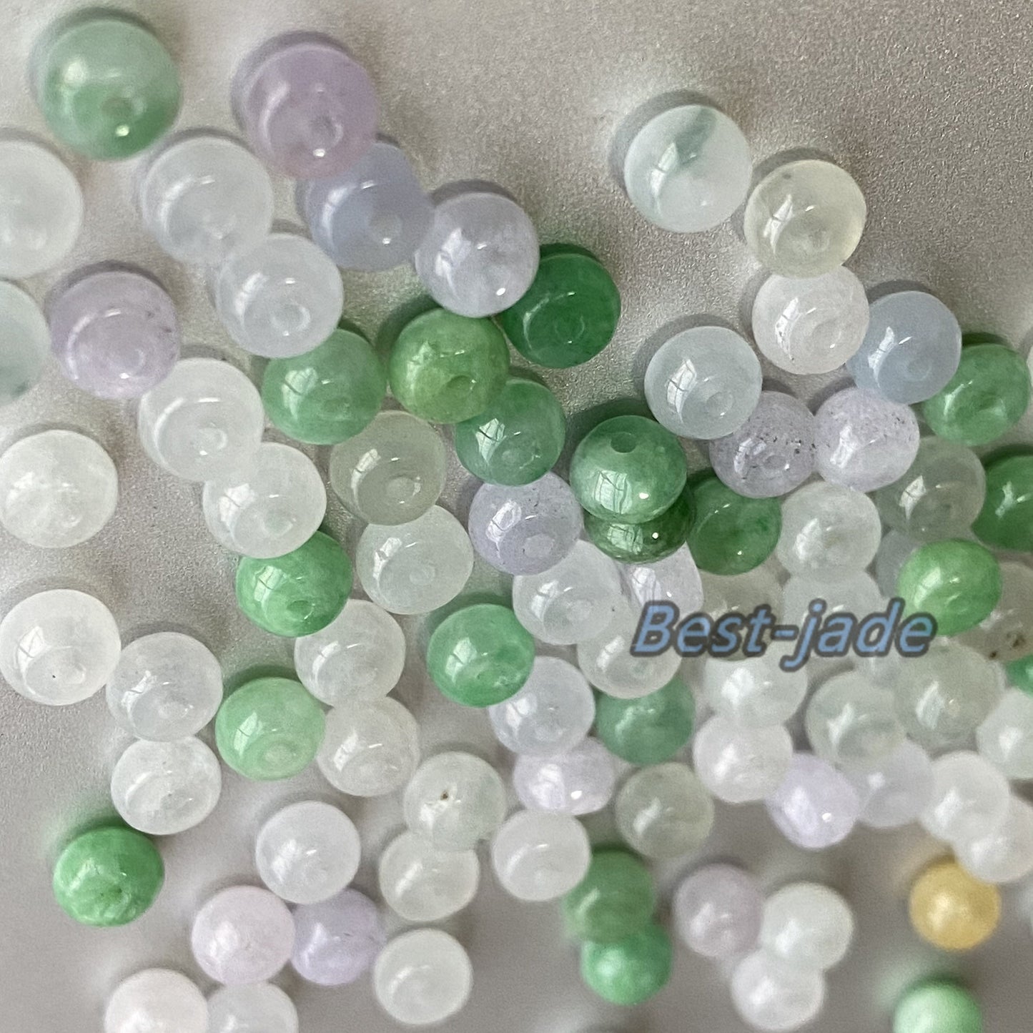 10Pcs lot 3x5mm Transparent Lucky Doughnut Beaded Natural Green Grade A Jade Burma Jadeite Flat Donut Beads DIY necklace Jadeit