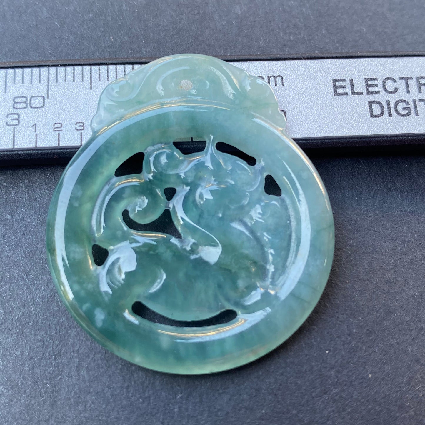 Vintage Dragon Natural transparent Guatemala Jadeite pendant Grade A Jade Blue gemstone men dragon Guatemalan jadeite pendant