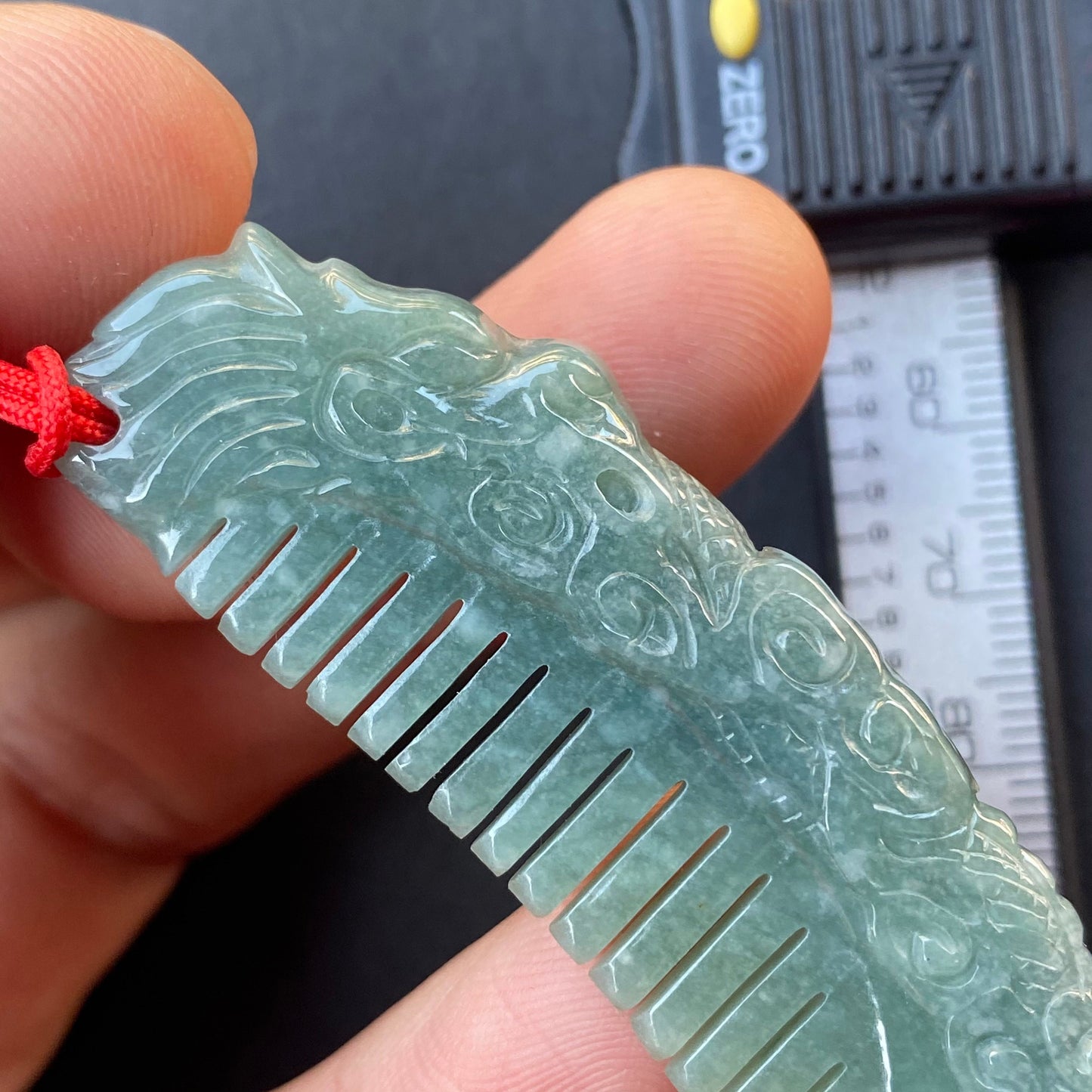 Vintage Dragon Comb Natural Green transparent Guatemala Jadeite pendant Grade A Jade gemstone dragon Guatemalan jadeite pendant Jewelry gift