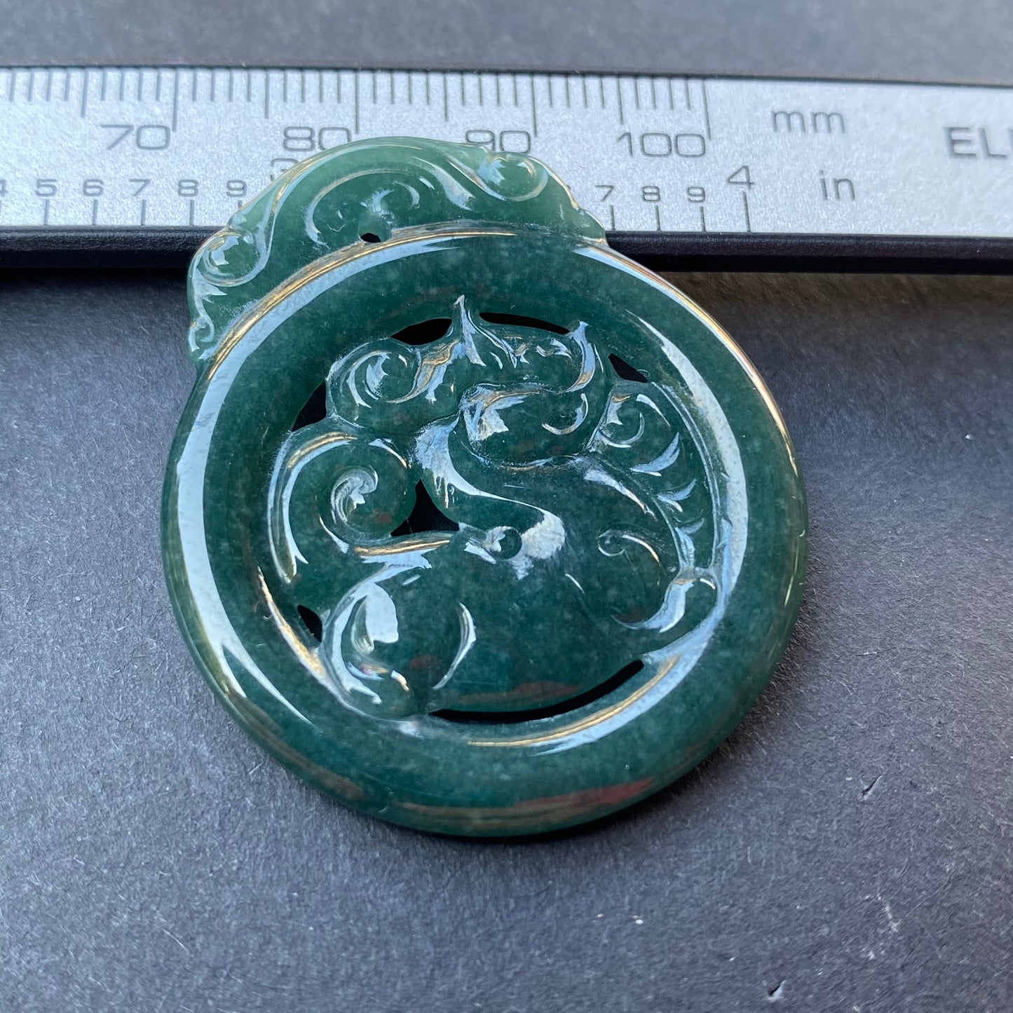 Vintage Dragon Natural transparent Guatemala Jadeite pendant Grade A Jade Blue gemstone men dragon Guatemalan jadeite pendant