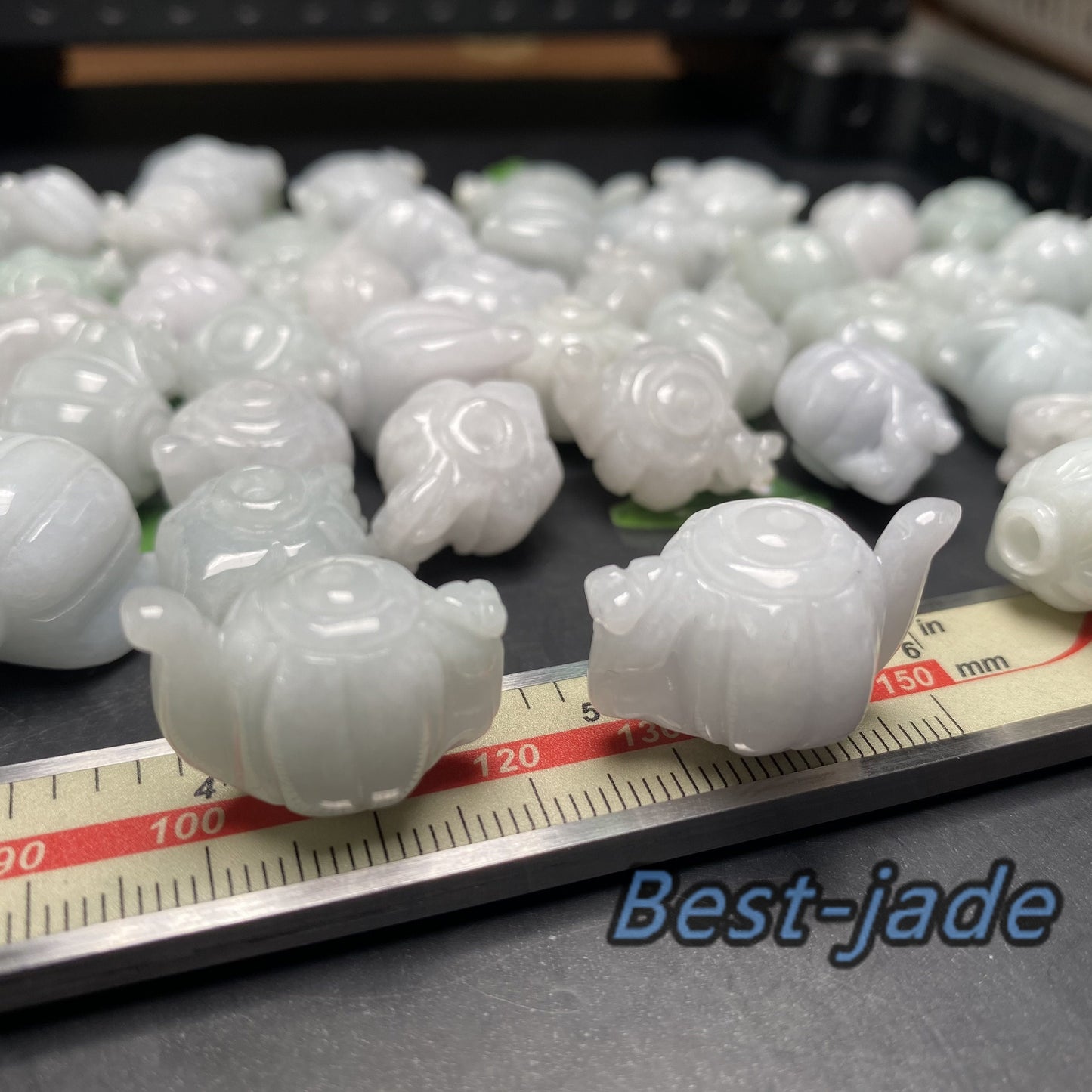 teapot shape Grade A Jade Burma jadeite Beads pearl Shell bead Type A jade Ice Myanmar Jadeite conch pendant  DIY necklace earrings 双喜临门