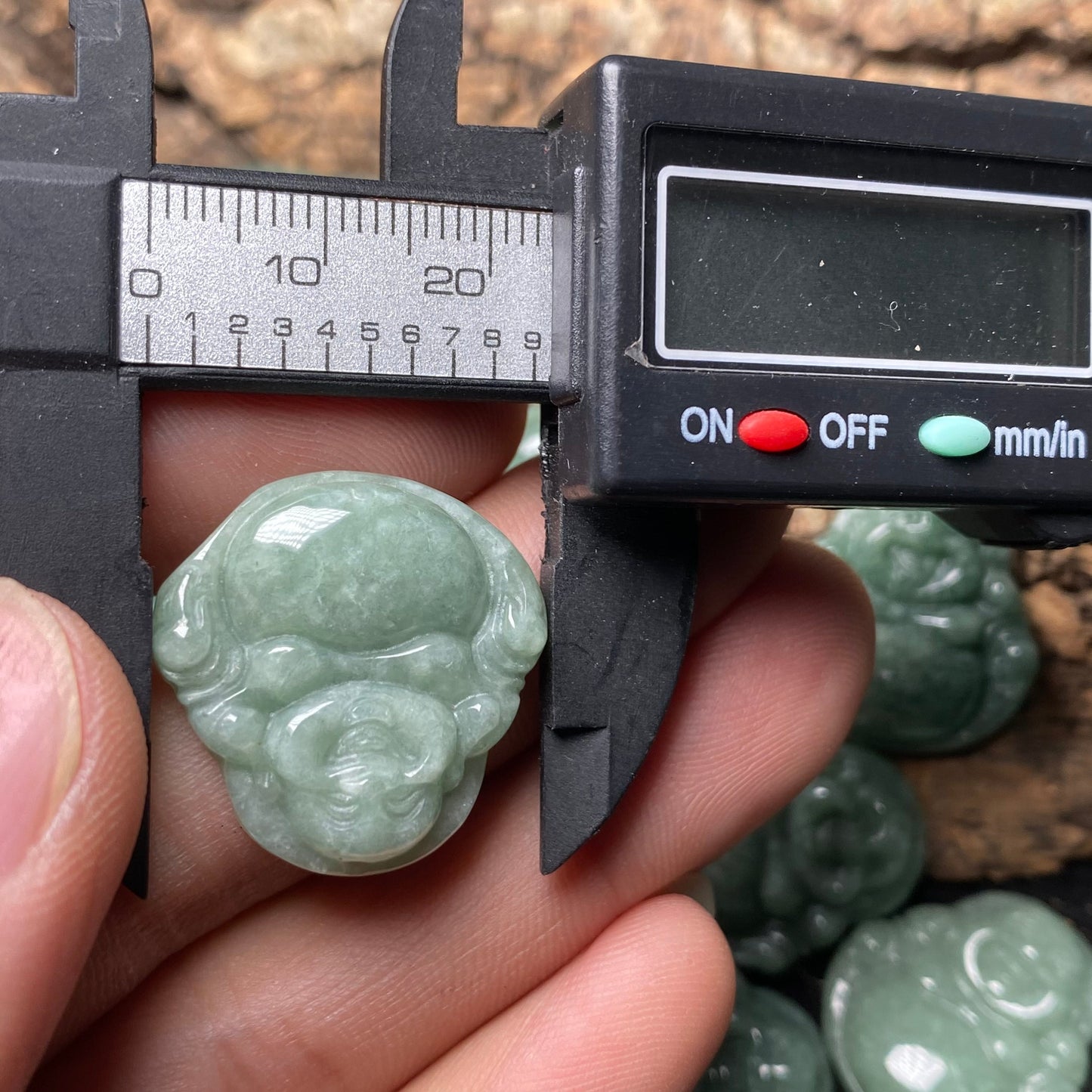 Good Smiling Buddha Natural green Grade A Jade Jadeite handmade Carved Myanmar jade Pendant necklace kid DIY earrings jade jewelry gift