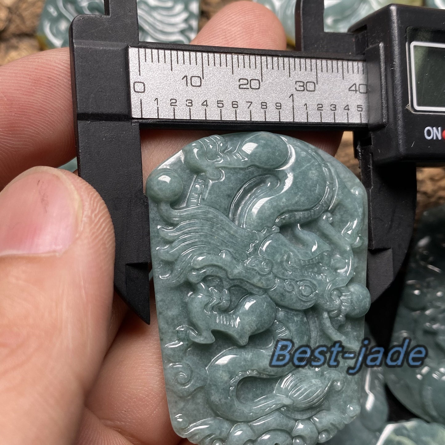 Dragon Natural transparent Guatemala Jadeite bead Grade A Jade Blue gemstone men dragon Guatemalan jadeite baby kid pendant