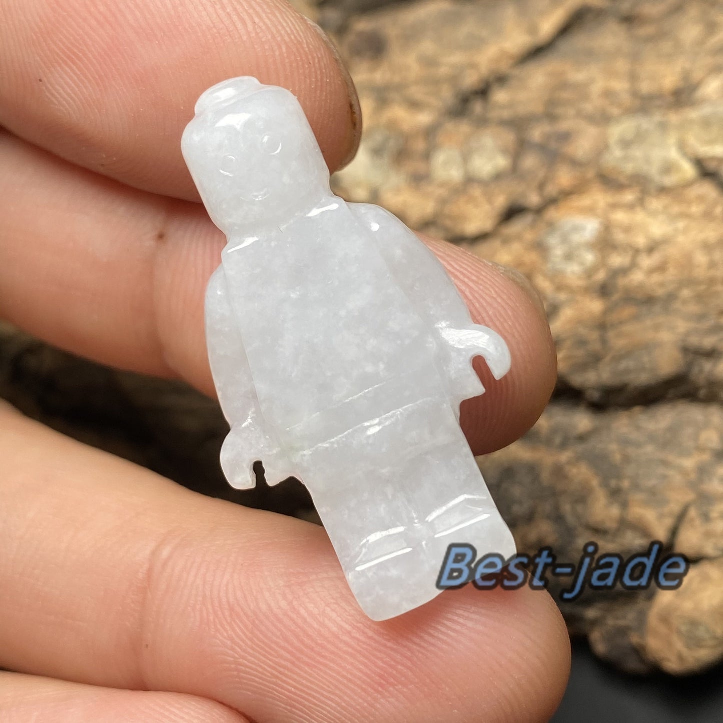 Natural White Black Blue Grade A Jade  Jadeite 3d cartoon earrings  bead hand Carved Myanmar jade Pendant necklace jade gift