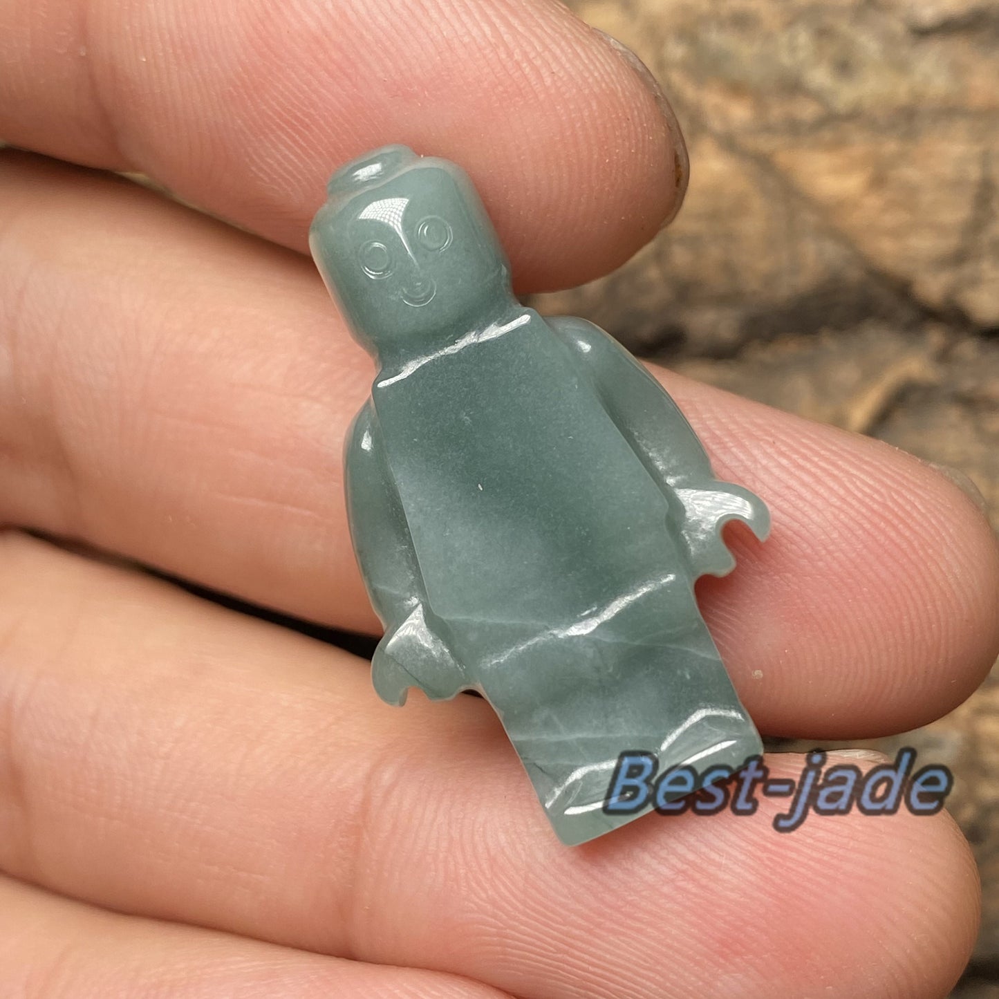 Natural White Black Blue Grade A Jade  Jadeite 3d cartoon earrings  bead hand Carved Myanmar jade Pendant necklace jade gift