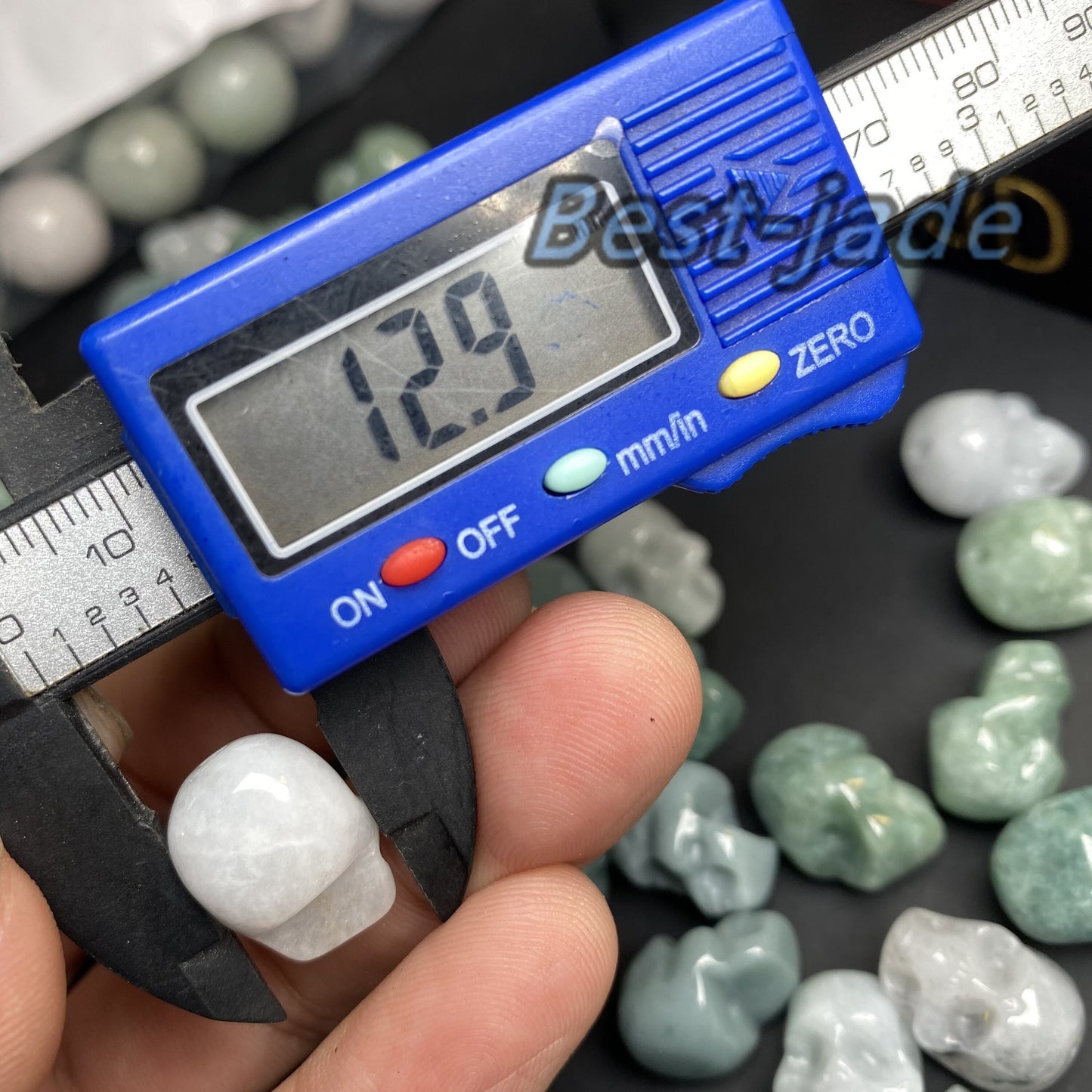 3Color Skull Shape Natural Jadeite Green jade pendant Blue Grade A jade Beads Burma White Jade Loose bead Halloween Presents gift