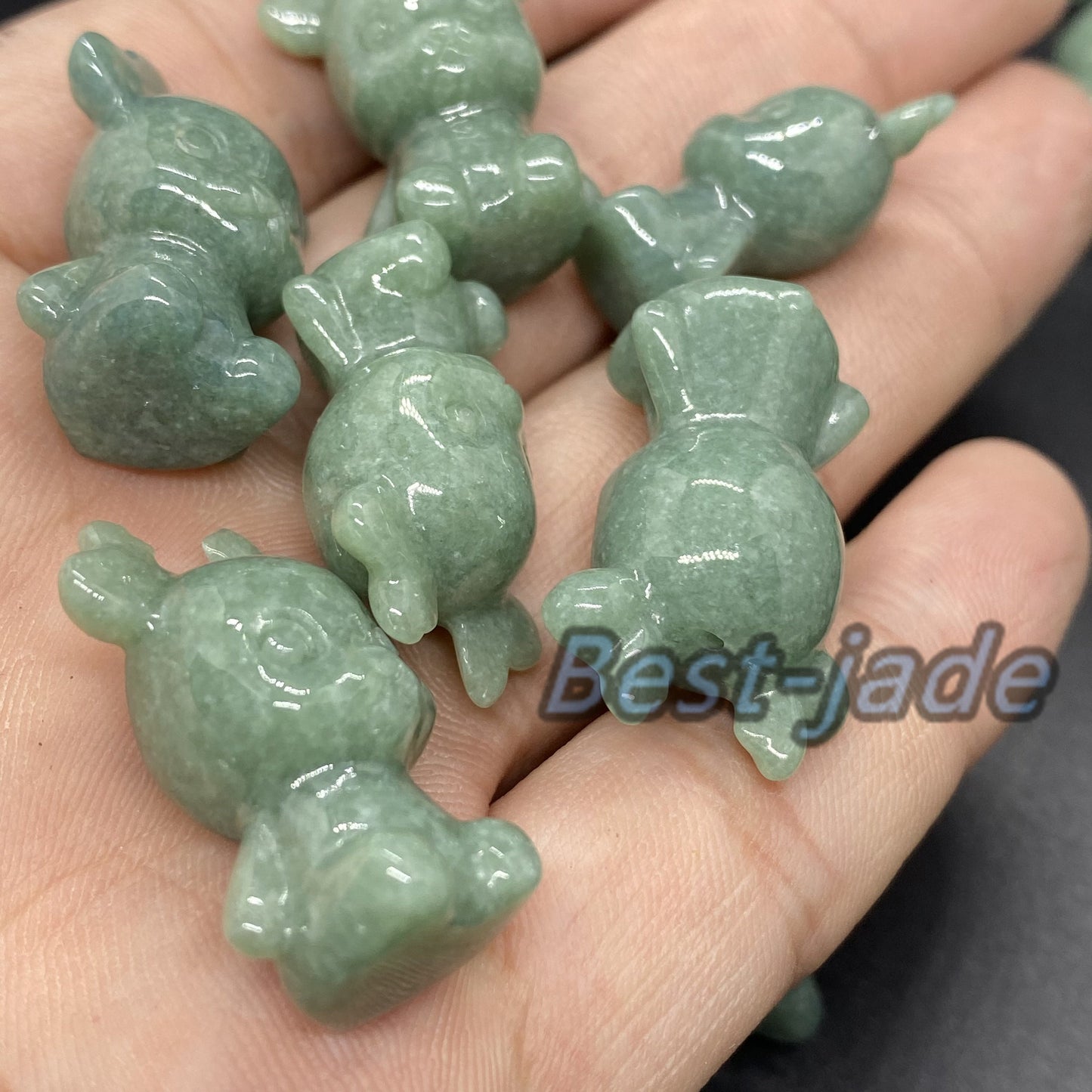 Niedlicher Hirsch-Anhänger, natürlicher grüner Jade der Güteklasse A, Burma-Jadeit, 3D-Cartoon-Ohrringe, Perle, handgeschnitzt, Myanmar-Jade-Anhänger, Weihnachtsgeschenk