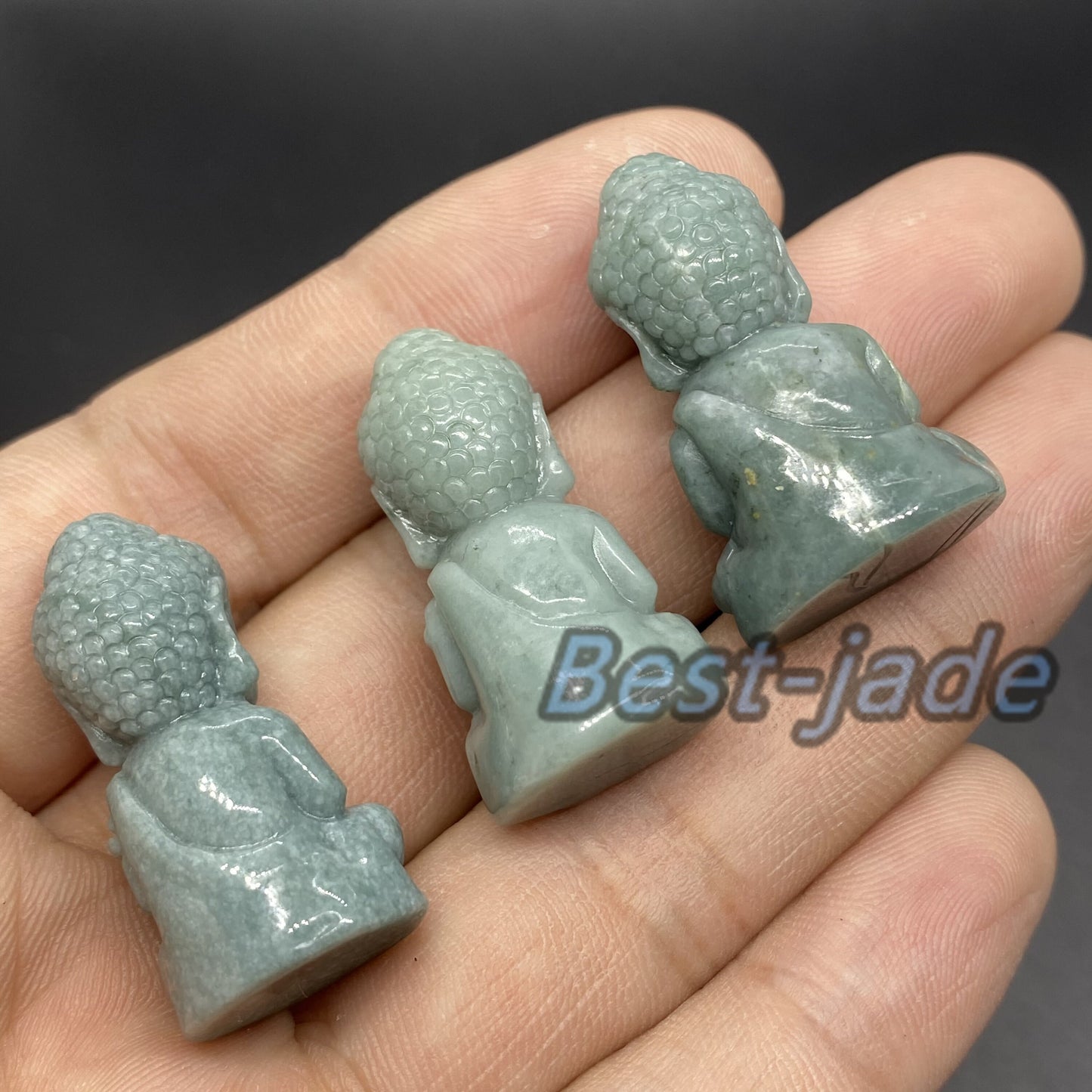 Natural Blue Grade A Jade Jadeite 3d Baby Buddha earrings bead Guatemala jade Pendant necklace jade gift