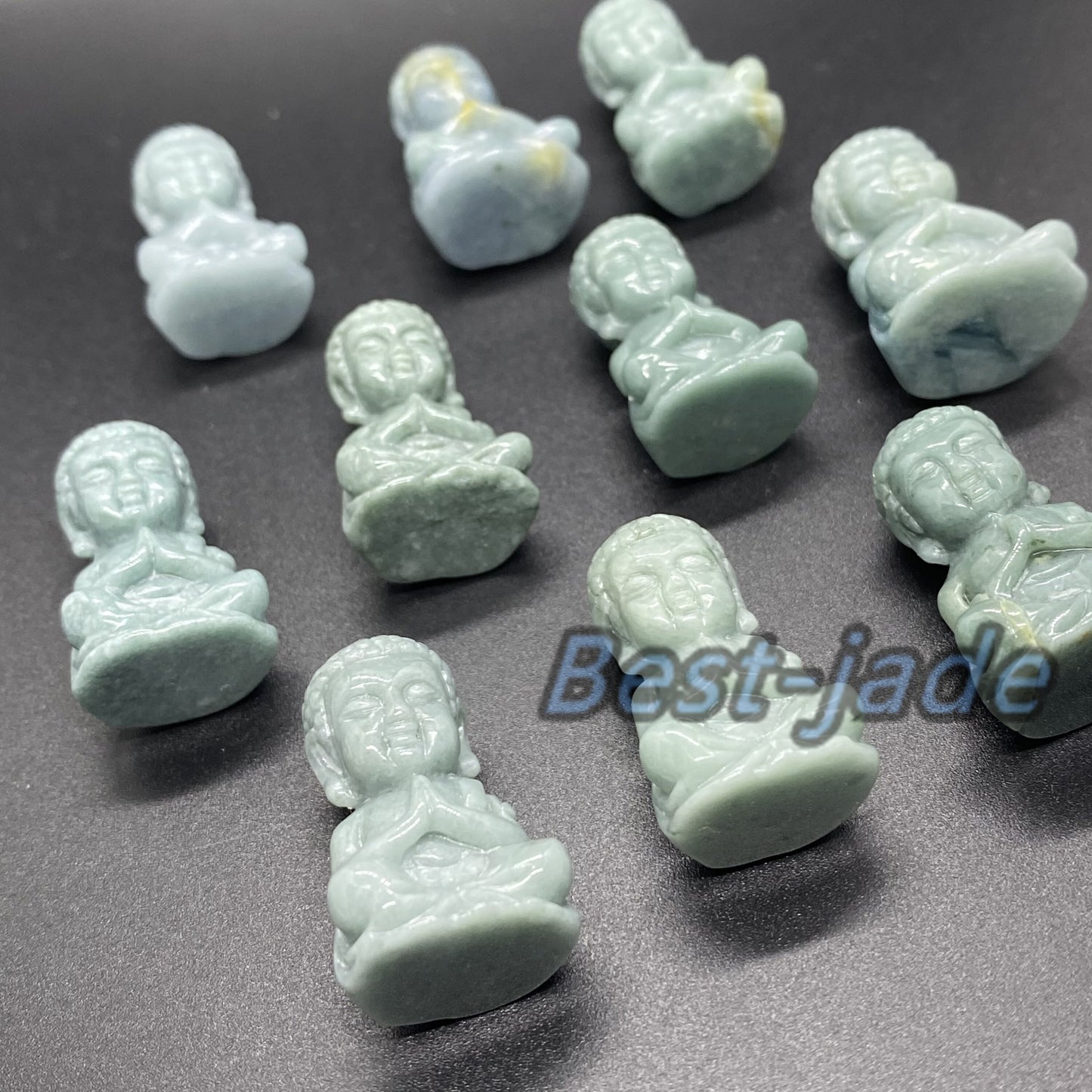 Natural Blue Grade A Jade Jadeite 3d Baby Buddha earrings bead Guatemala jade Pendant necklace jade gift