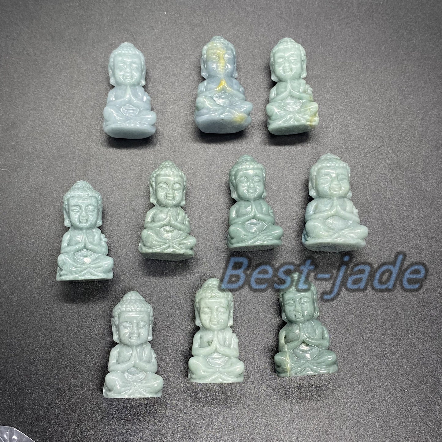 Natural Blue Grade A Jade Jadeite 3d Baby Buddha earrings bead Guatemala jade Pendant necklace jade gift