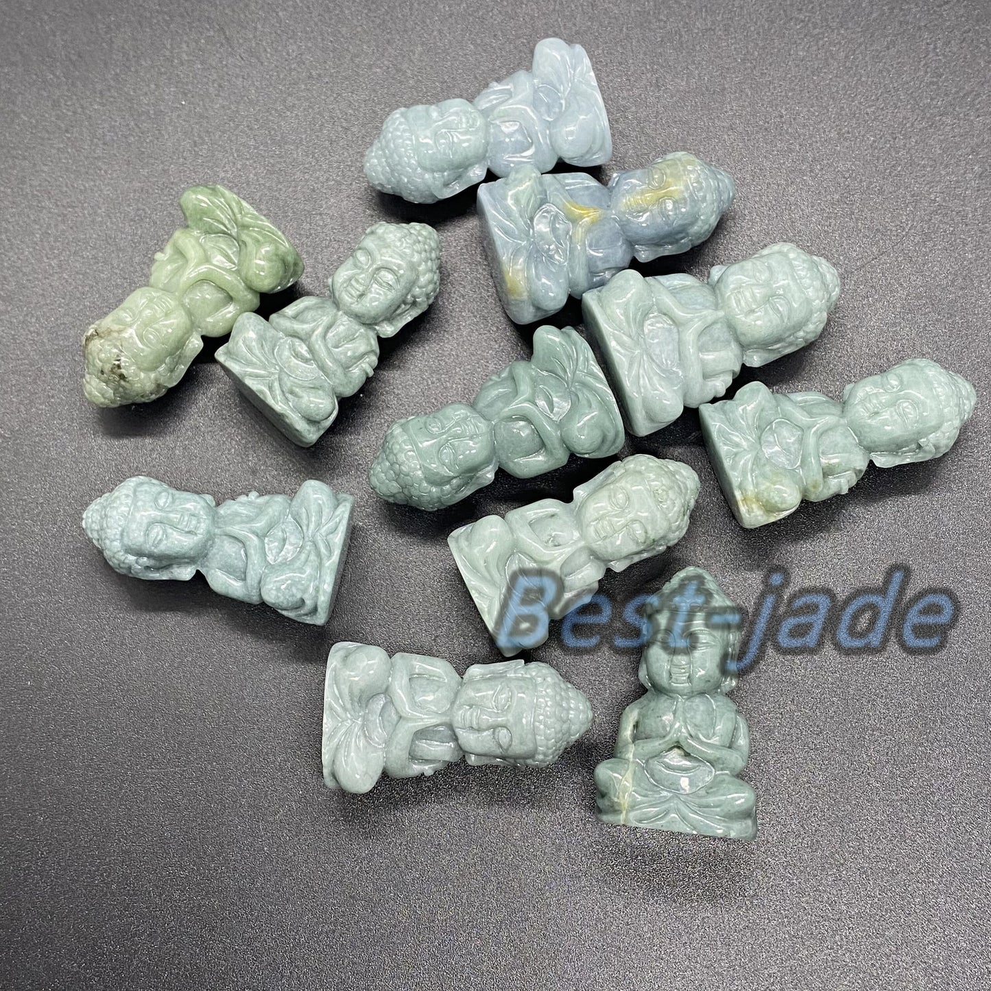 Natural Blue Grade A Jade Jadeite 3d Baby Buddha earrings bead Guatemala jade Pendant necklace jade gift