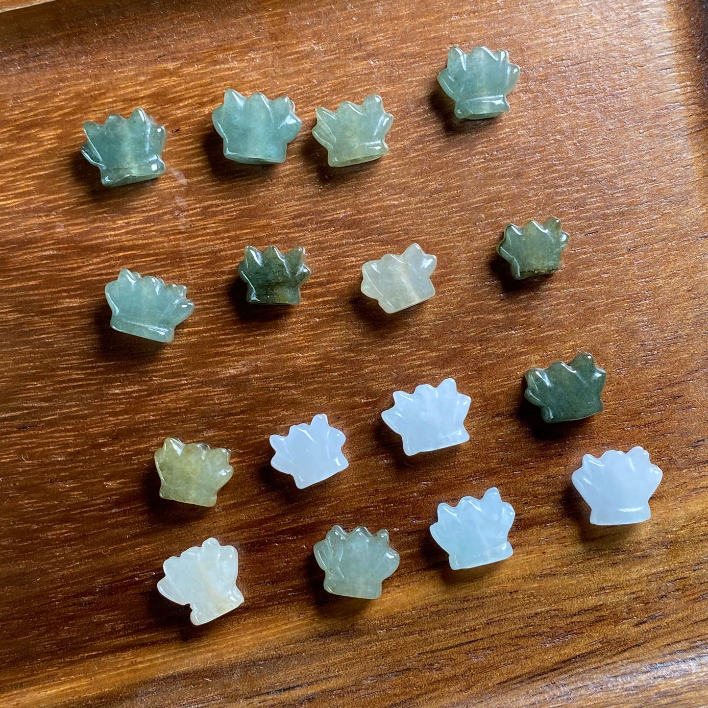 100PCS Ice crown Green Wholesale Grade A ICY Jade Jadeite Beads Spacer  Best jade