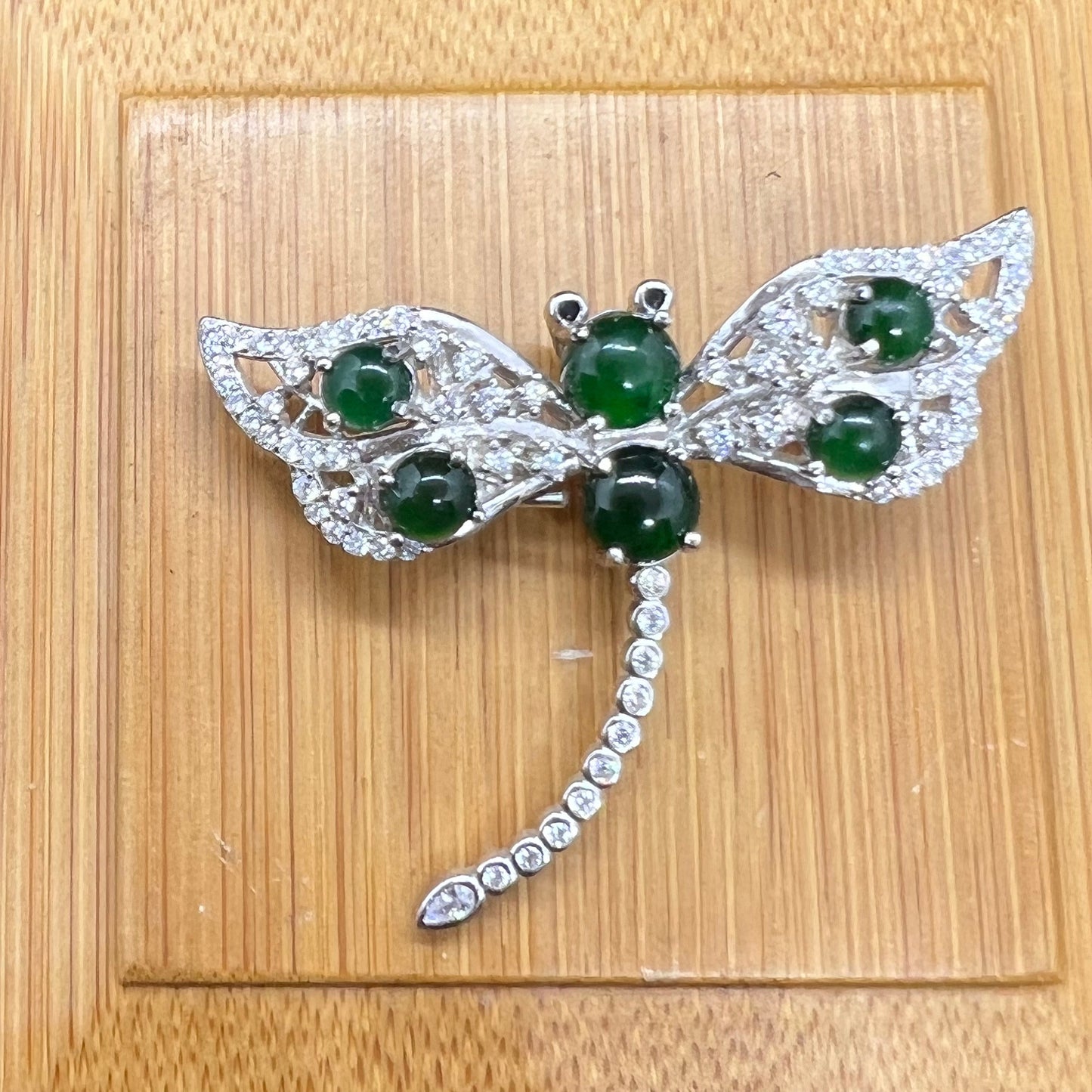 Natural jadeite peacock brooch Transparent jade with s925 bail Burma Jade Grade A jade loose beads breastpin Jewelry gift for her