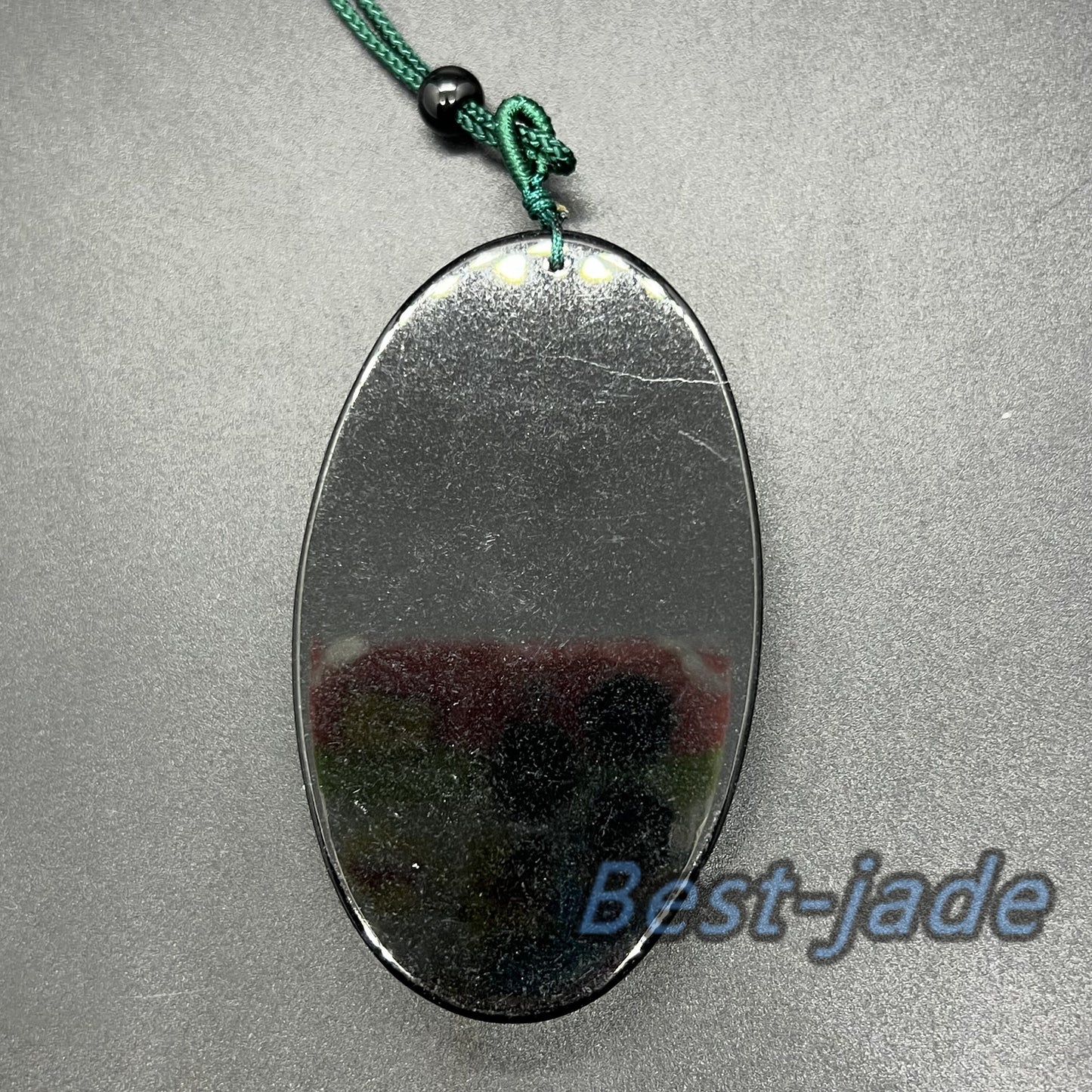 Jesus Pendant Natural Black Grade A Jade goddess Black Mo jade Burma jade Christian necklace