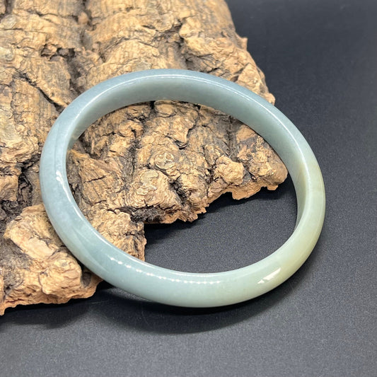 Huge 67.1mm Grade A Jade Natural Blue green Big Round bangle Burma jadeite Lady Bracelet Type A stone small hand female bangle  翡翠飘花手镯